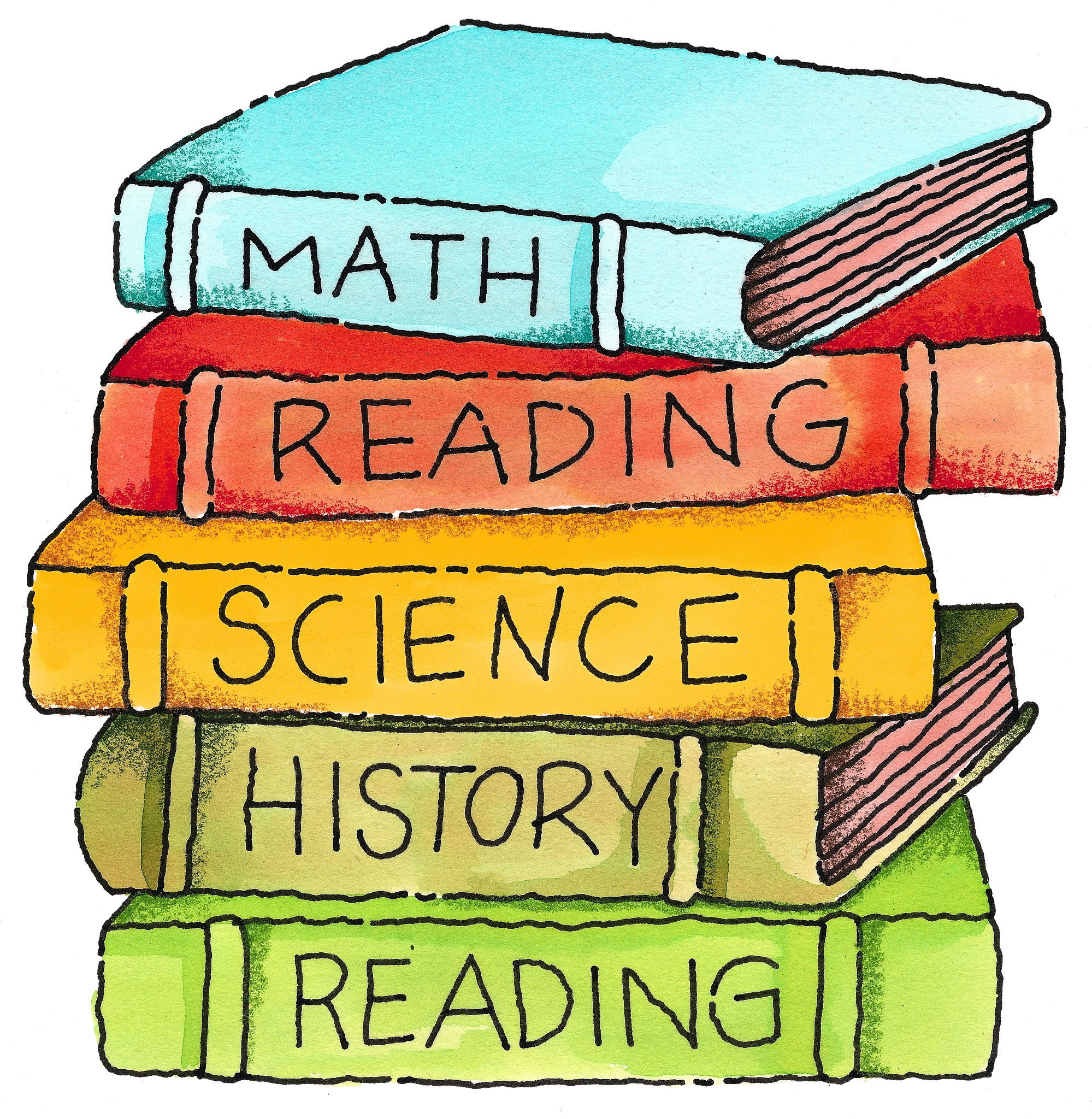 Sentence with 'book' and 'bag': I put my book and bag on the table.