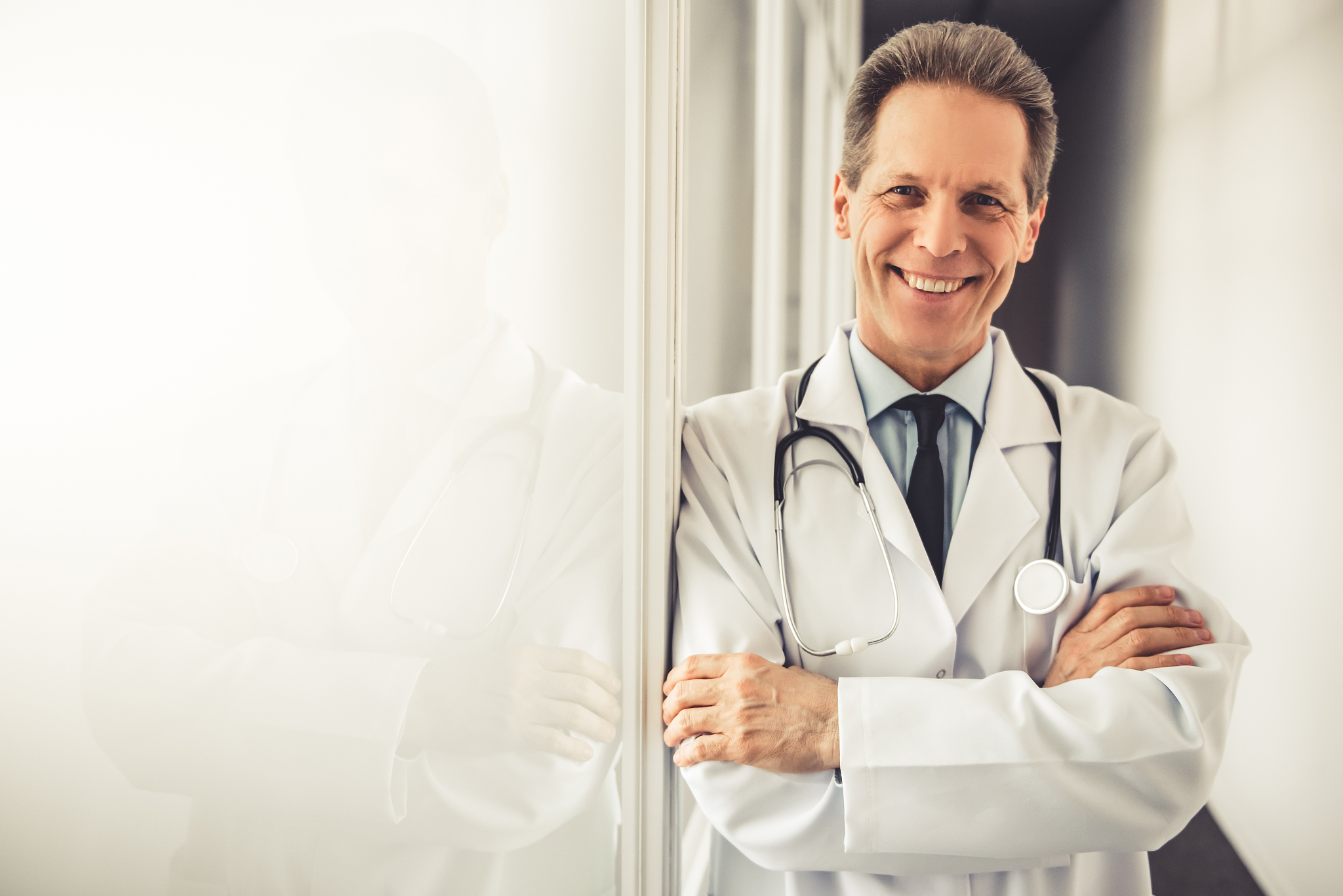 handsome mature doctor