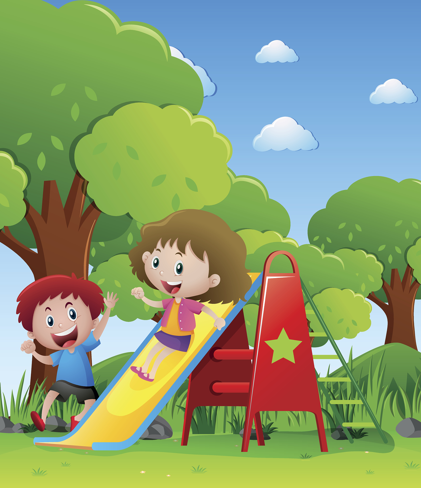 卡在滑梯里的菜动漫