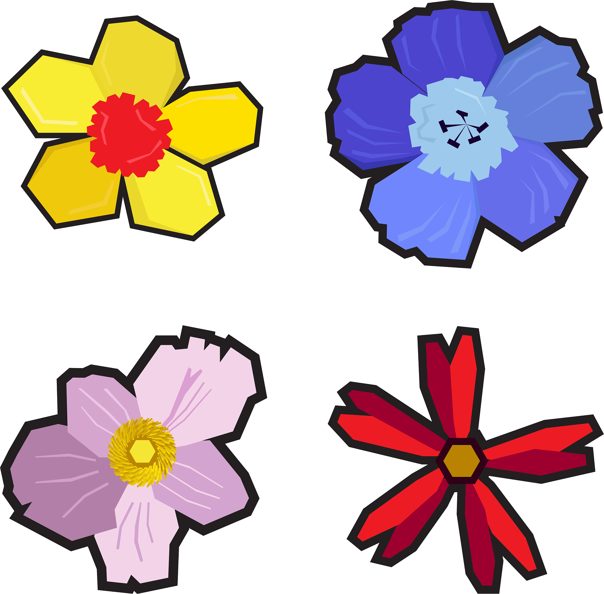 数学花园里的花瓣谜题：三瓣花、四瓣花和六瓣花