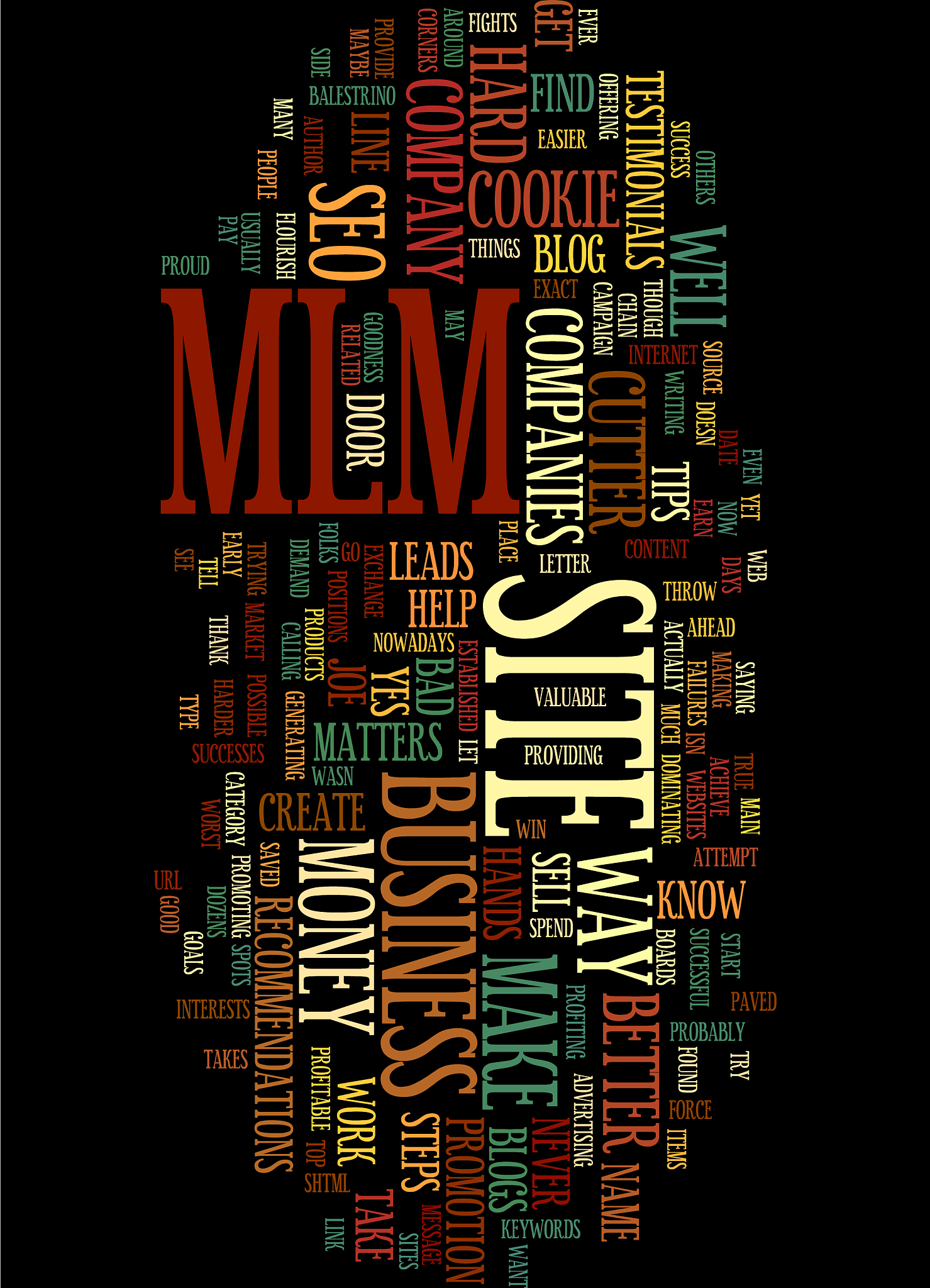 mlm and seo bad business no business text