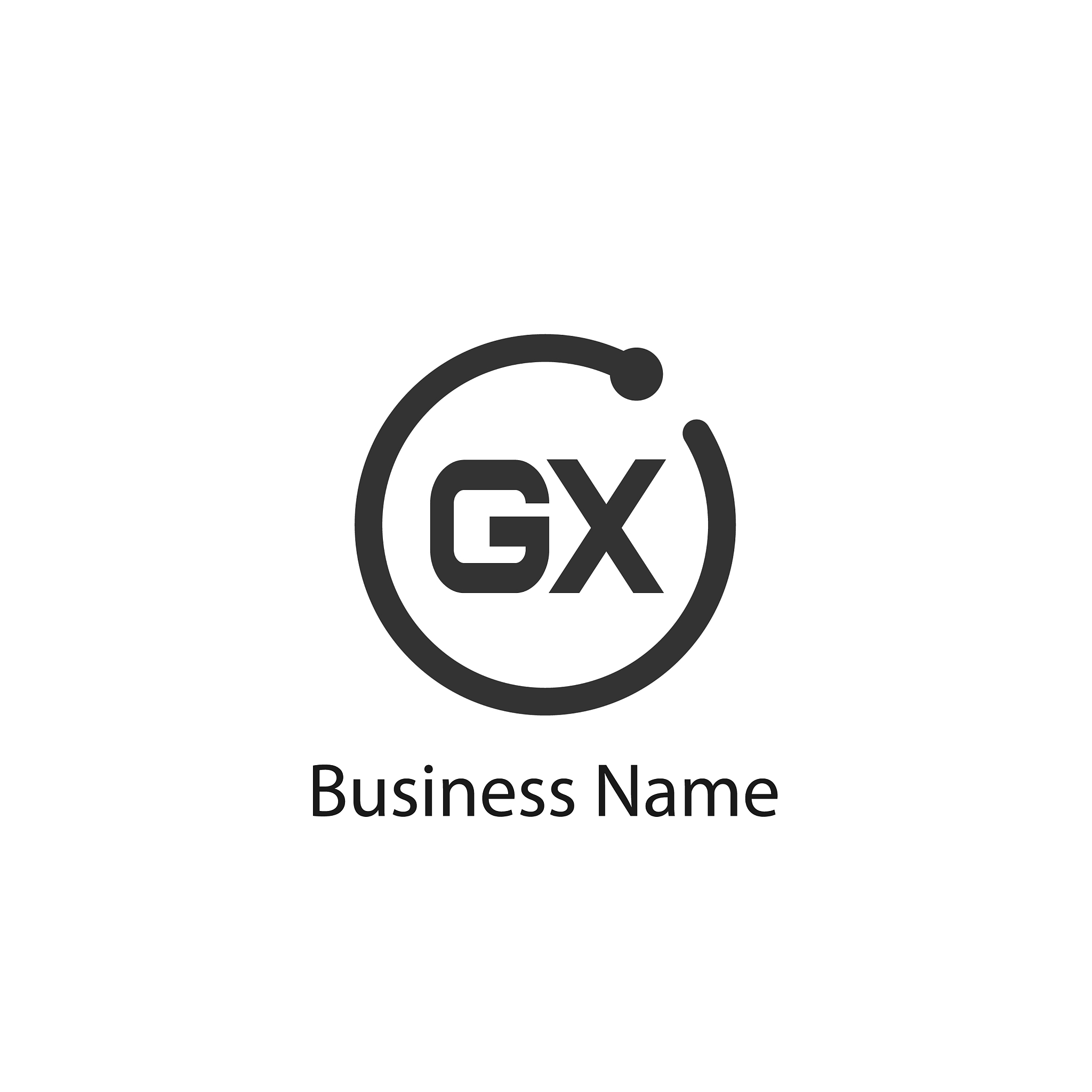 initial letter gx logo template design