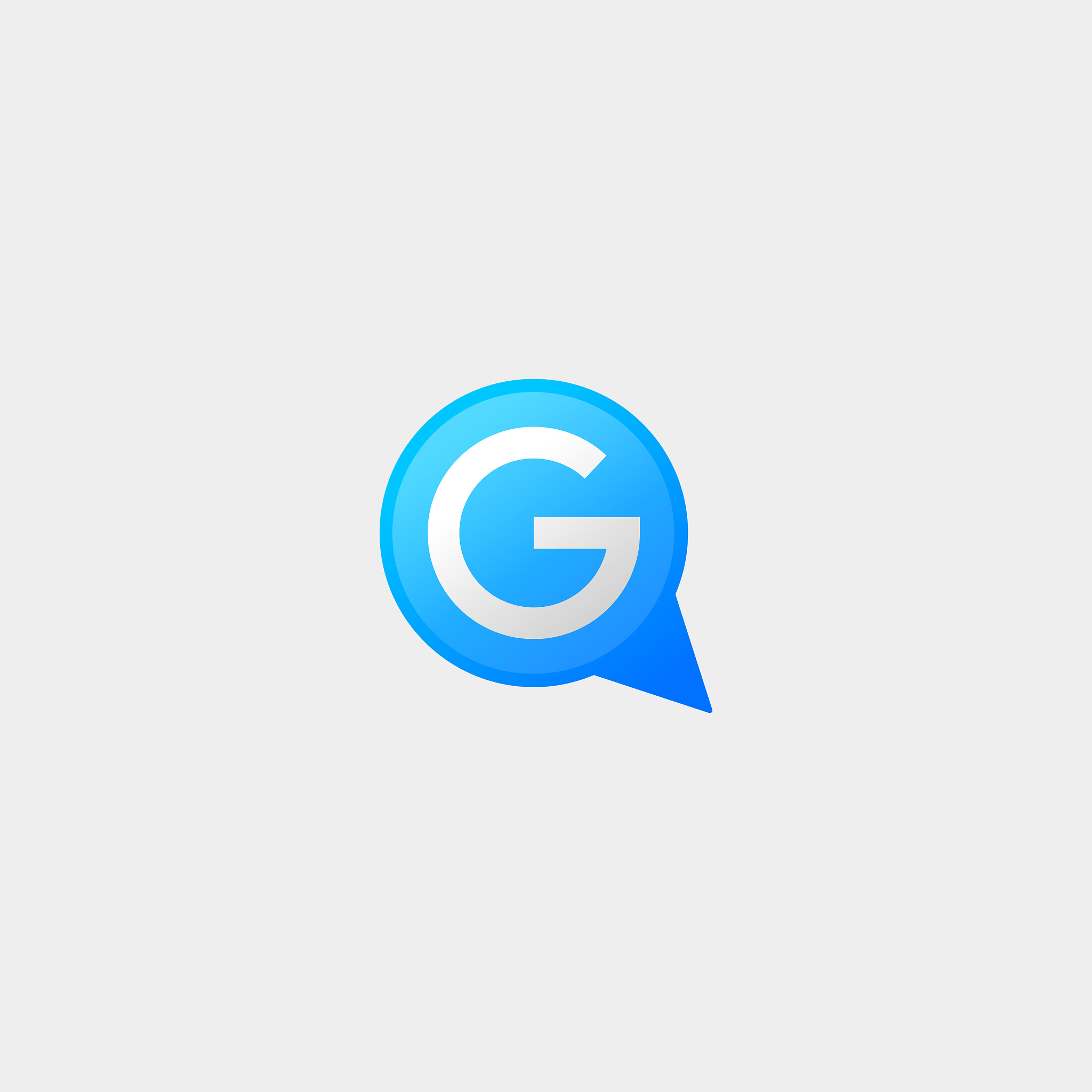 letter g chat logo template design