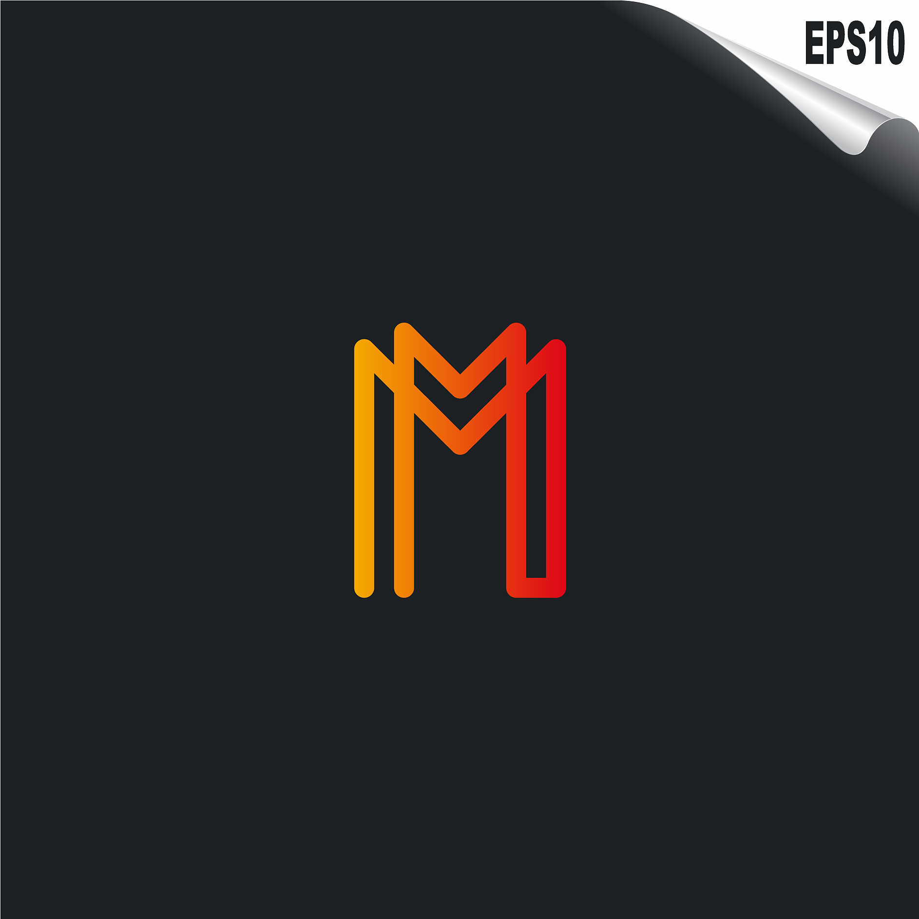 initial m logo monogram design template simple