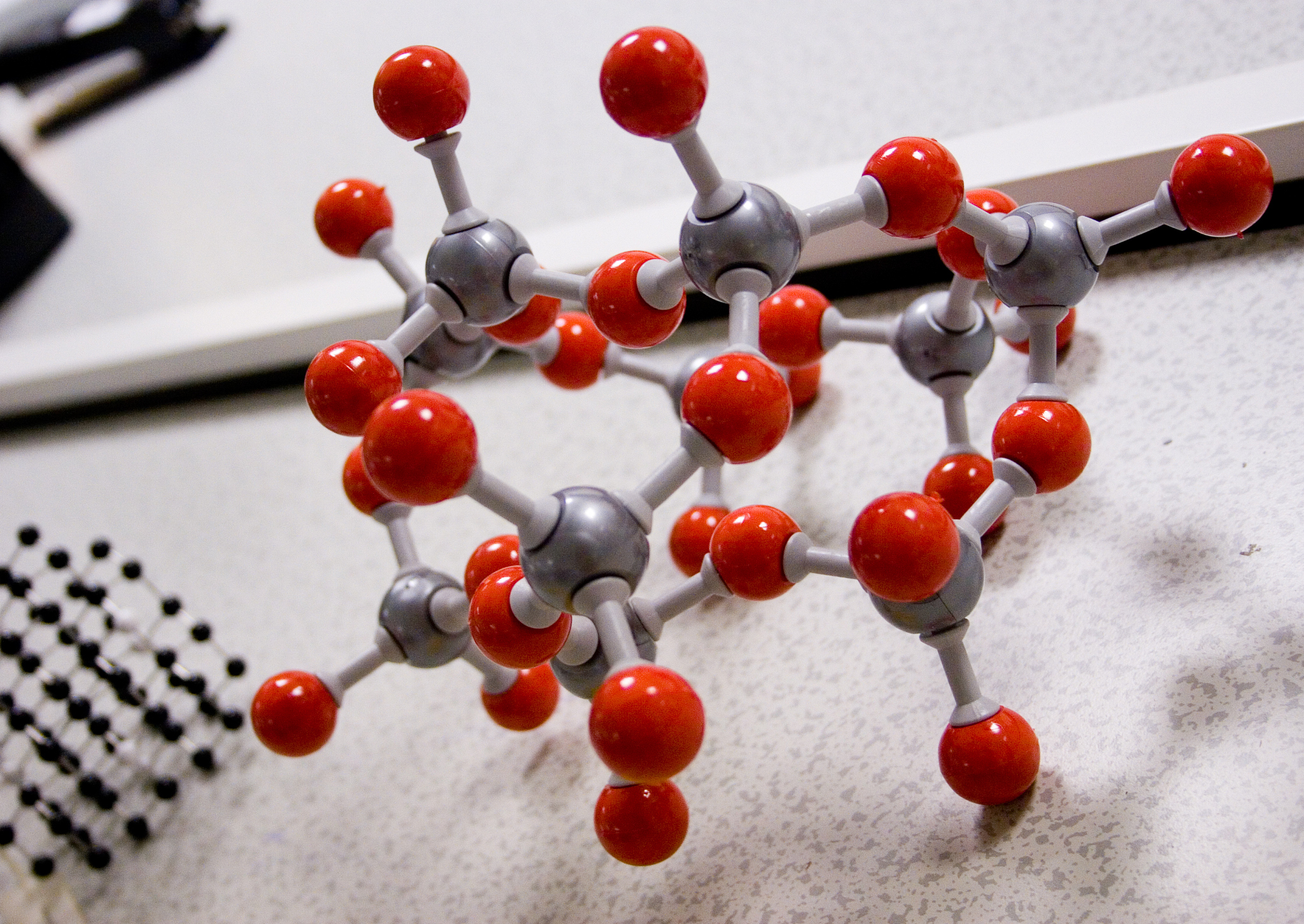 red molecular structure