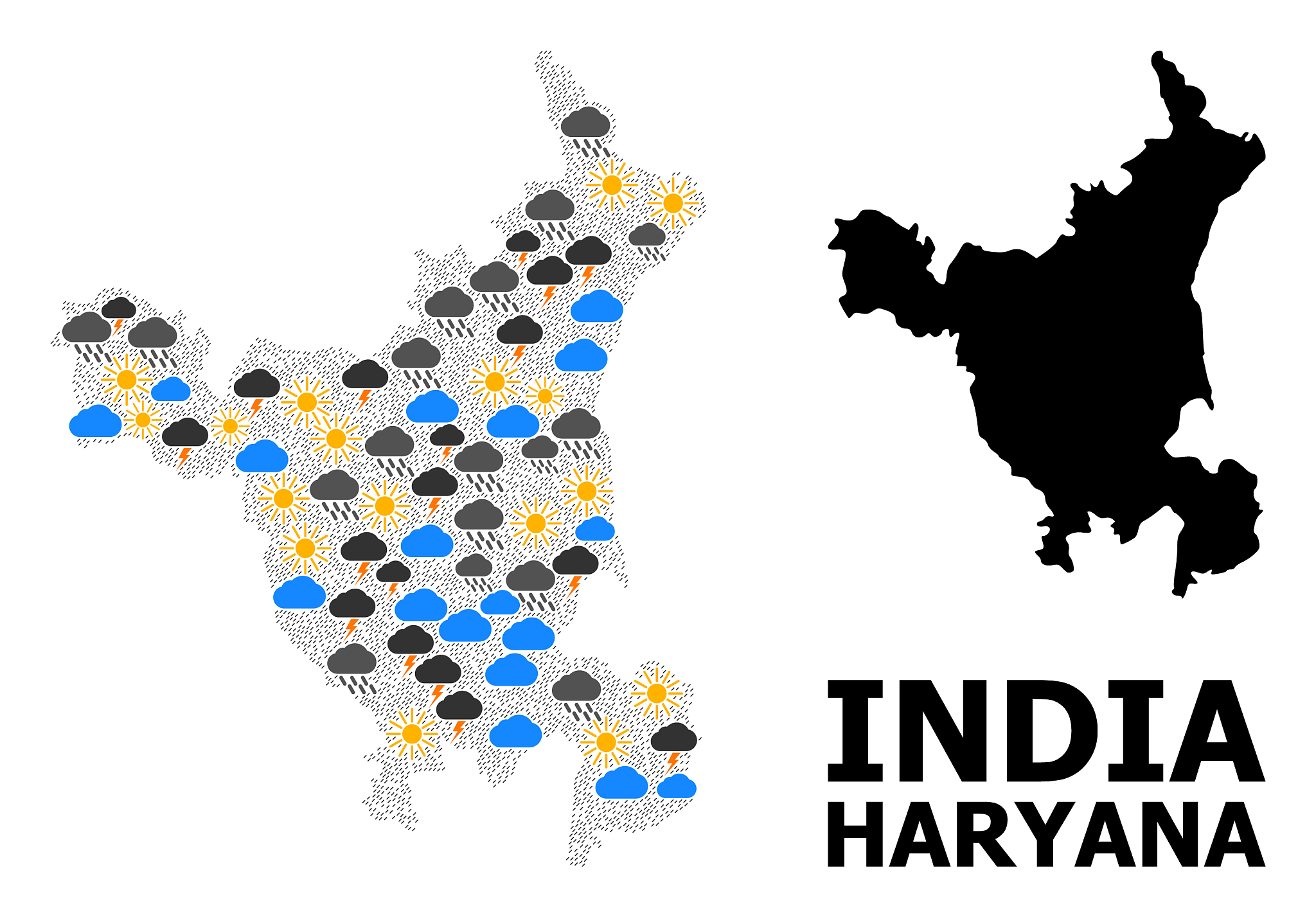 weather mosaic map haryana state