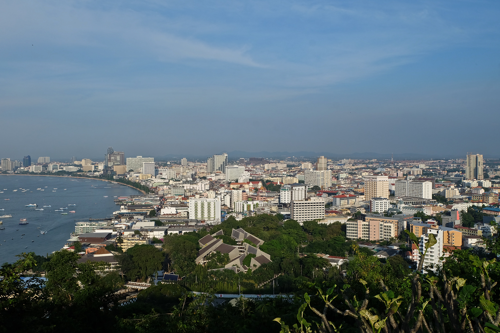 18 november 2018 .pataya beach look from view point .chonburi pr