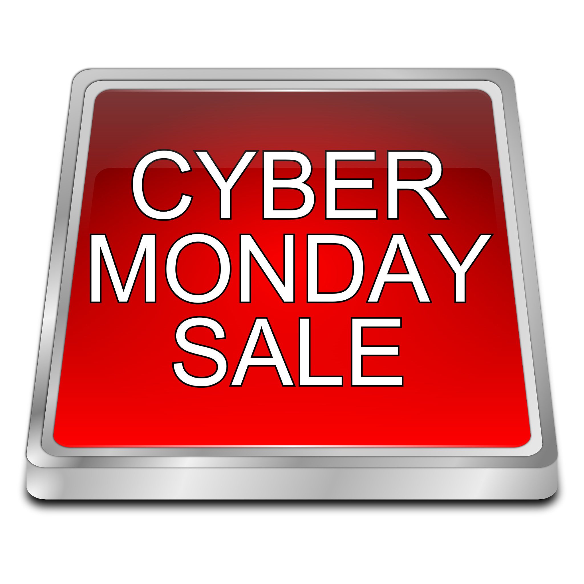 cyber monday sale button - 3d illustration