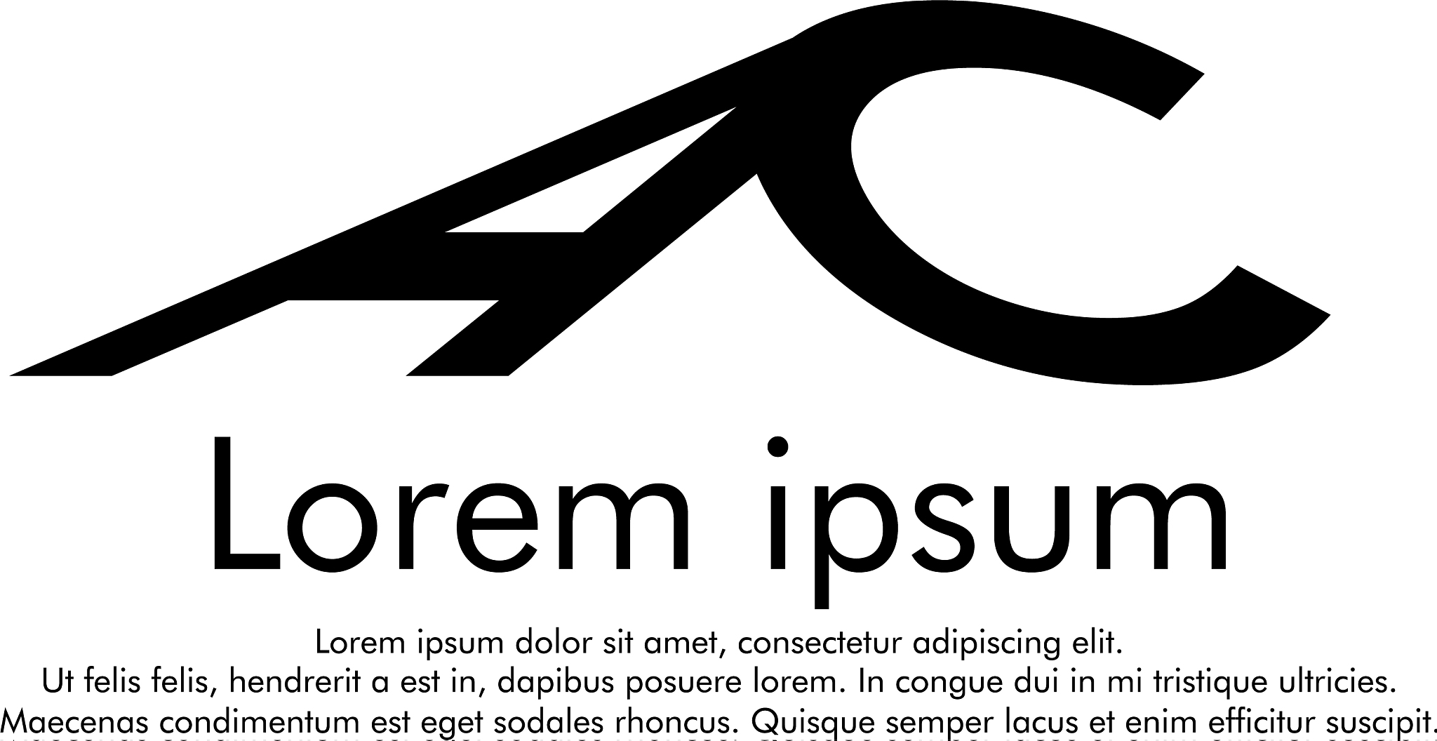 ac initial abstract logo concept for your company