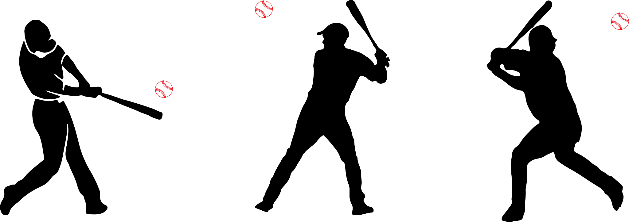 baseball player and baseball silhouette icon on wh