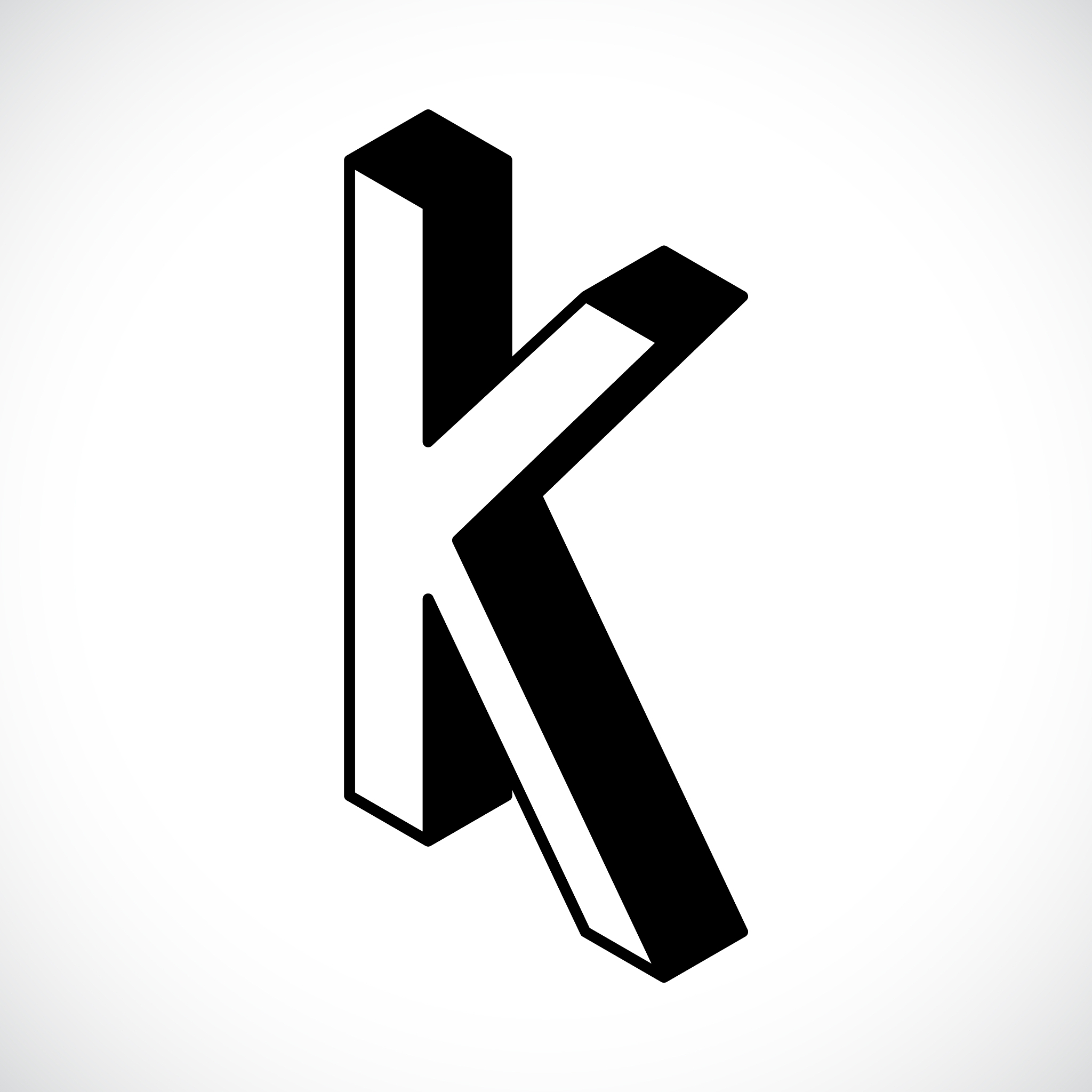 3d letter k logo icon design template element