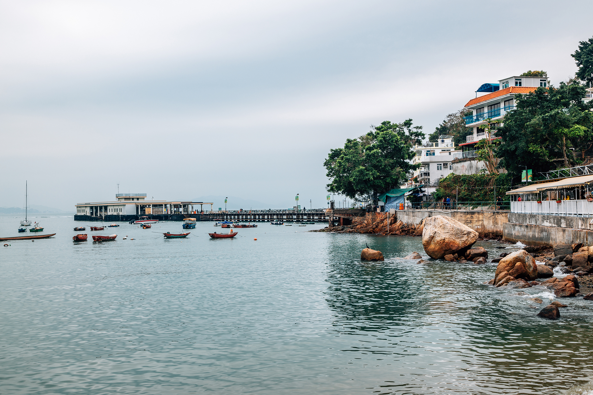 lamma island harbor view in hong kong