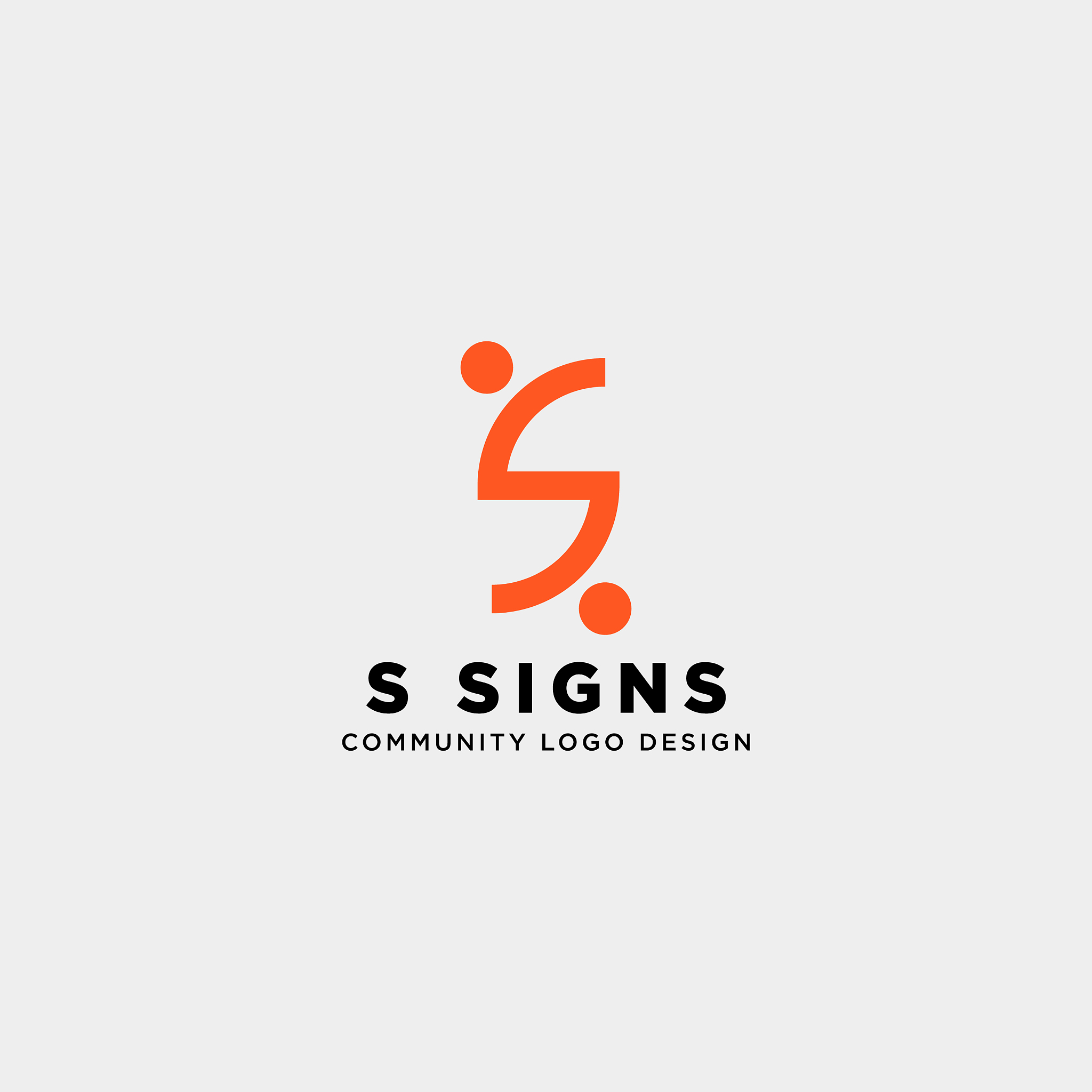 letter s community human logo template icon