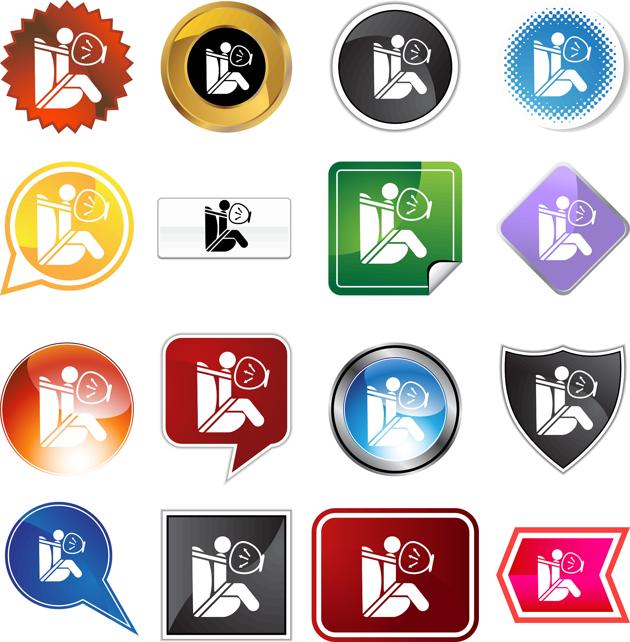 airbag icon set