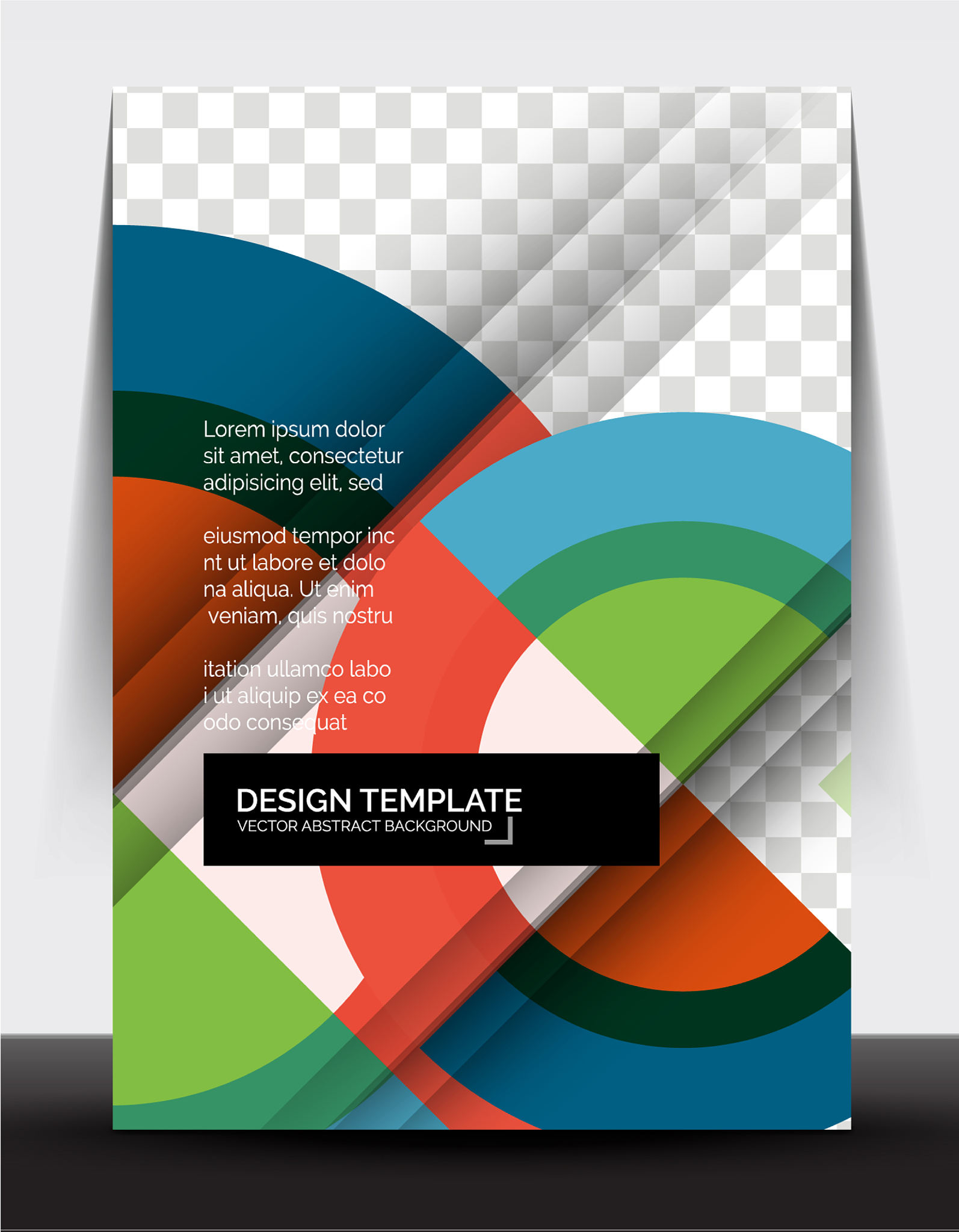circle design a4 flyer print template annual