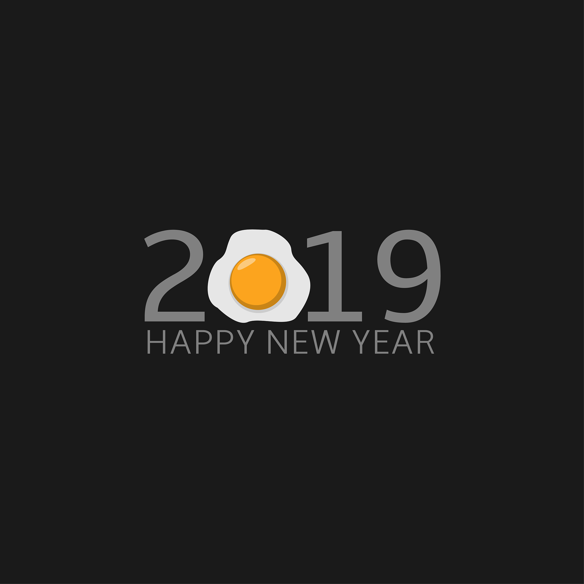 2019 happy new year omelette