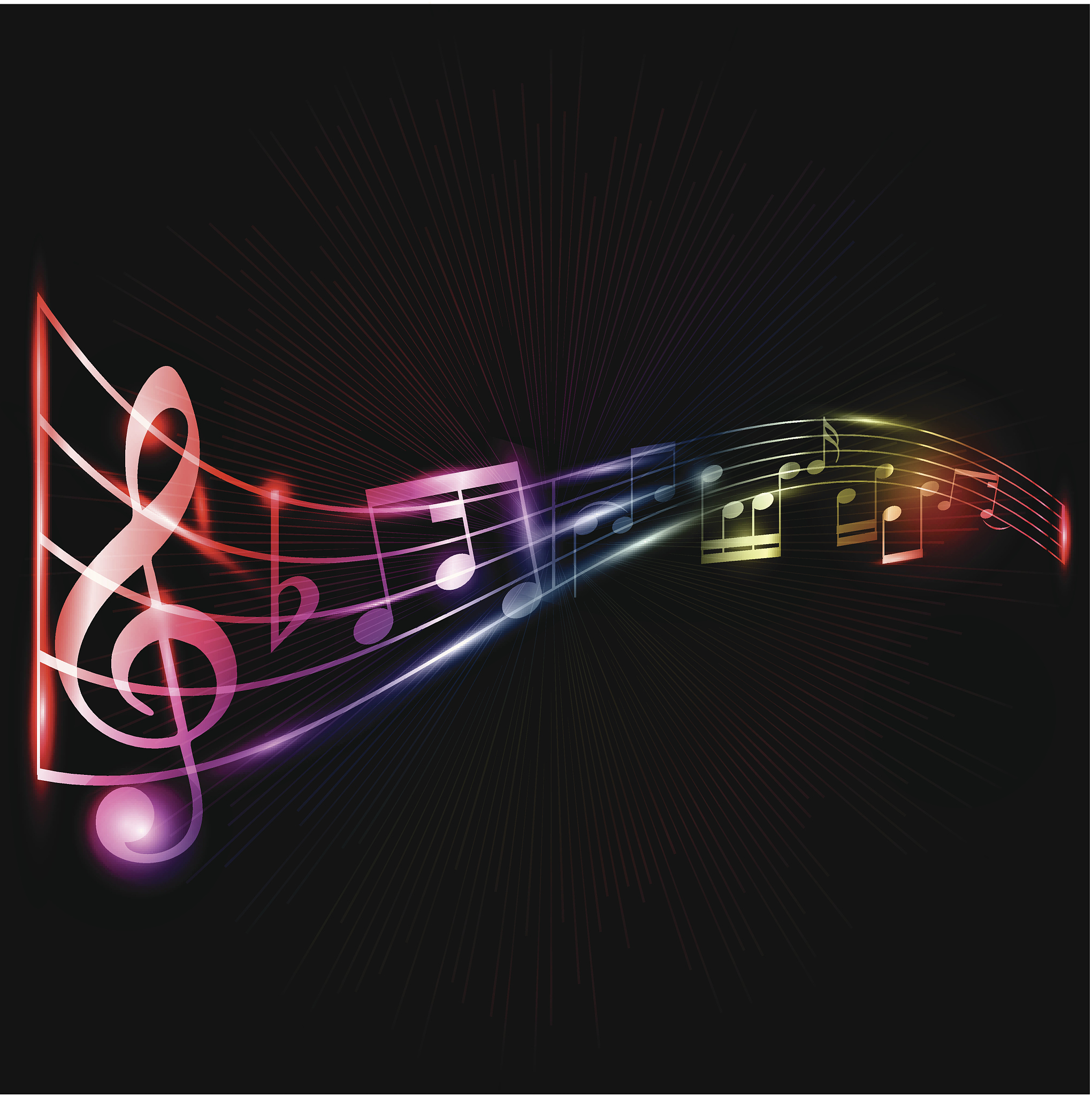 abstract music notes background