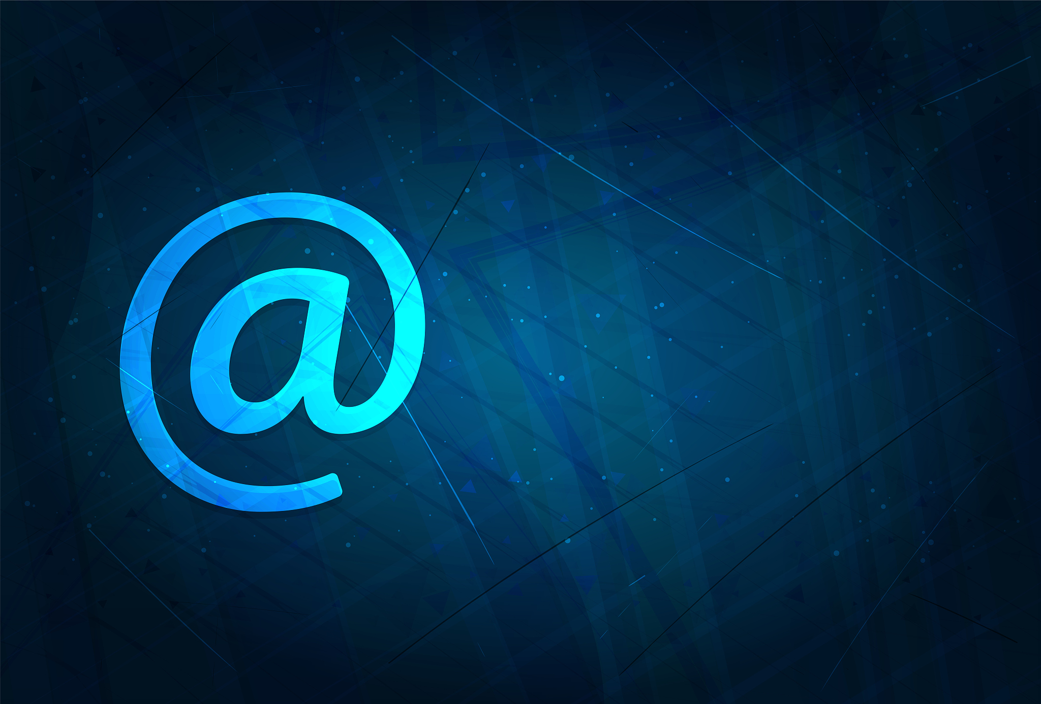 email address icon futuristic digital abstract blue background