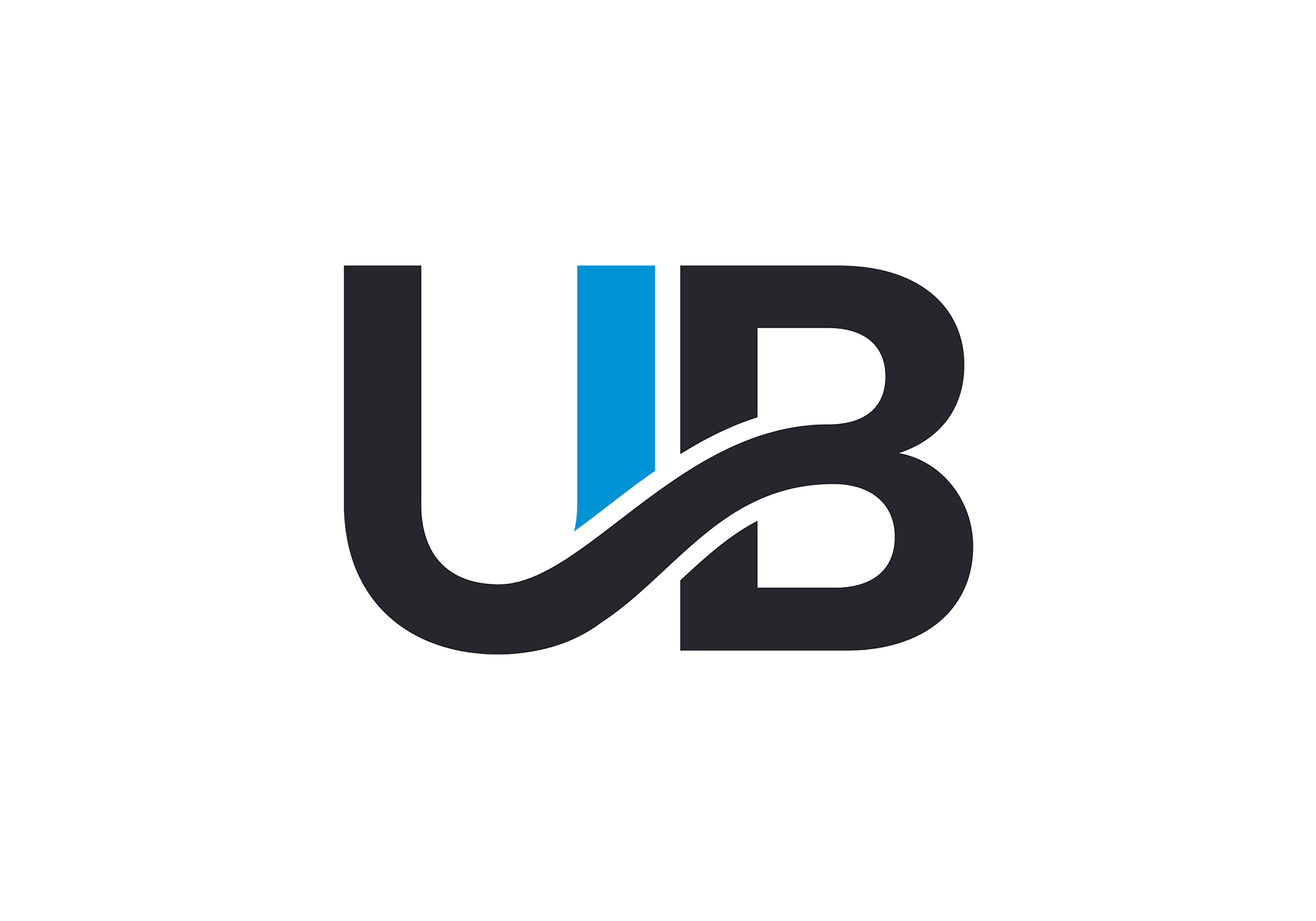 u b initial letter logo design template graphic