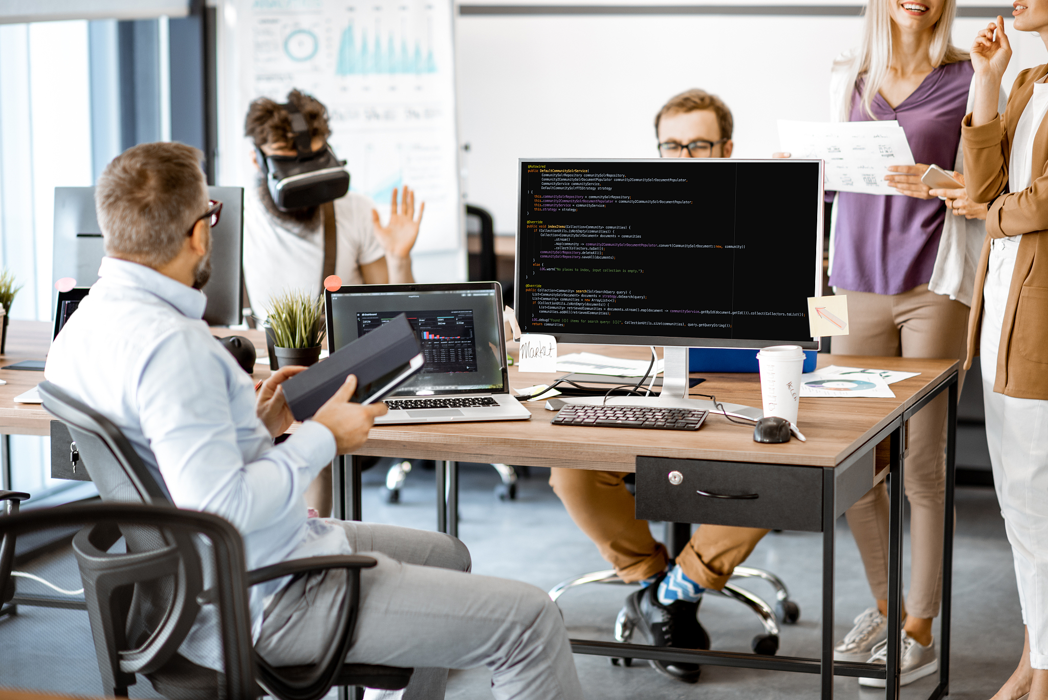 programmers working at the office