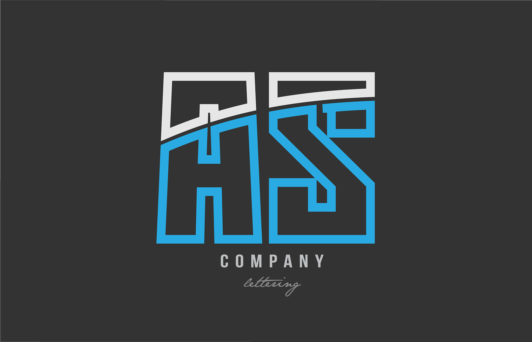 white blue alphabet letter as a s logo icon design