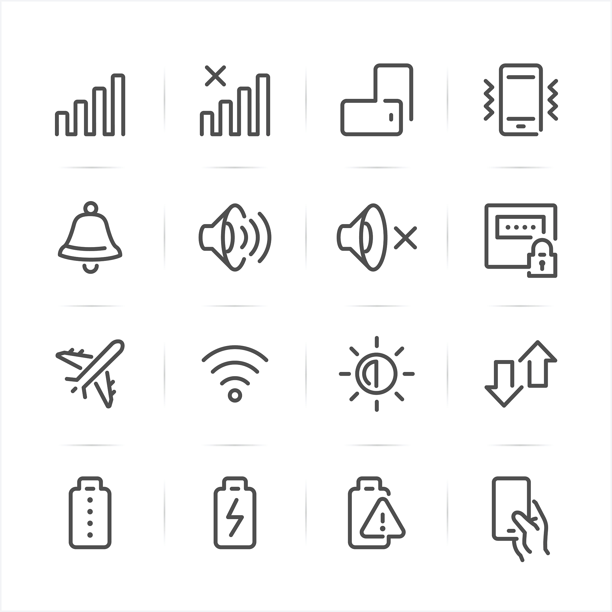 mobile phone icons