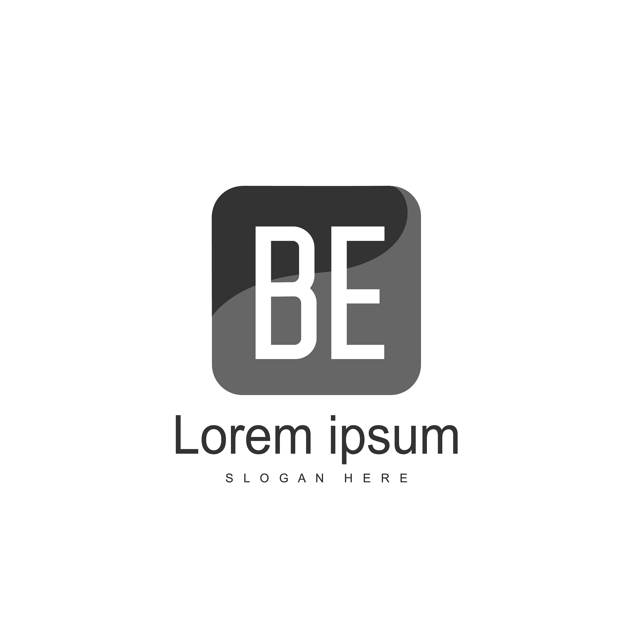 initial be letter logo template design