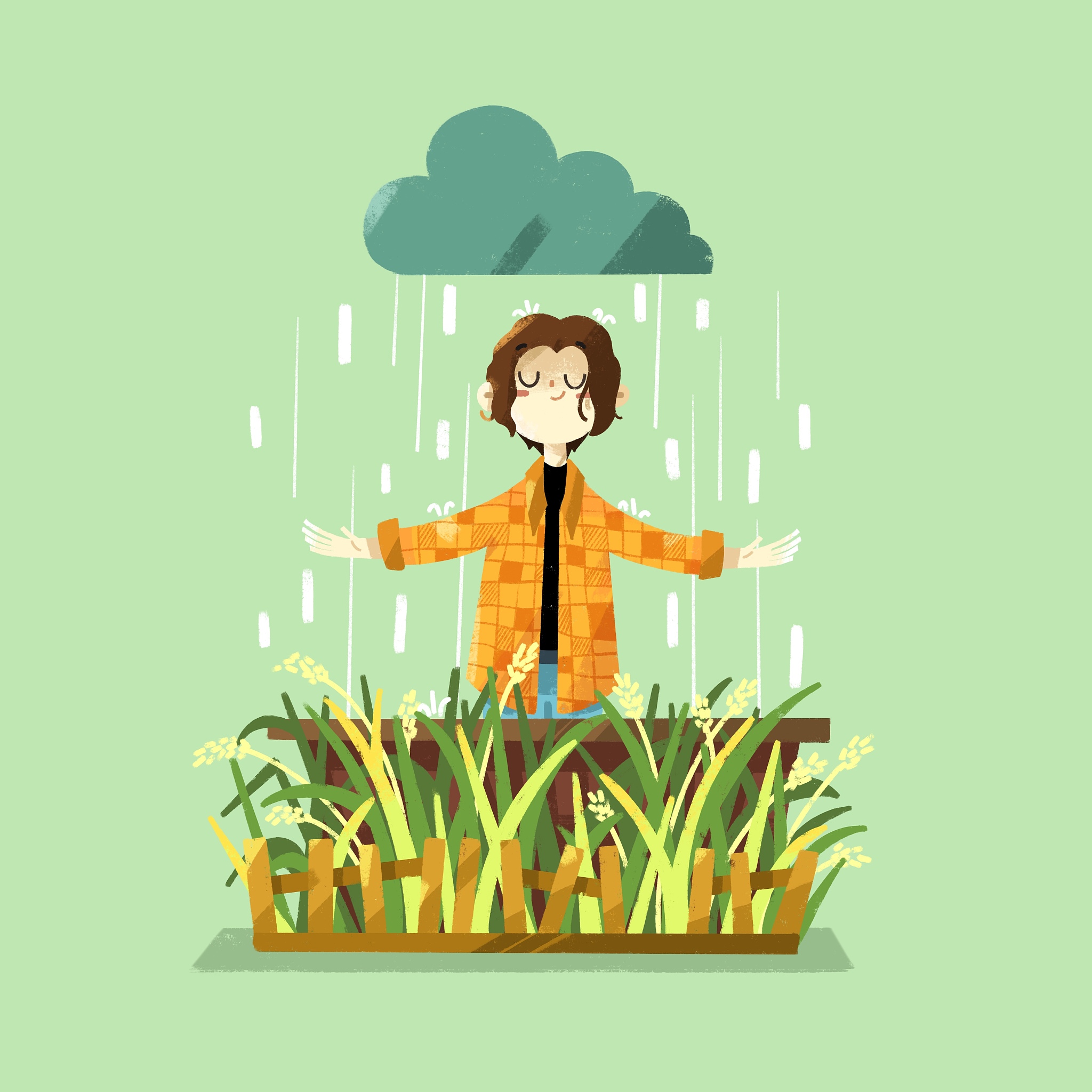 女朋友说没下雨要怎么回