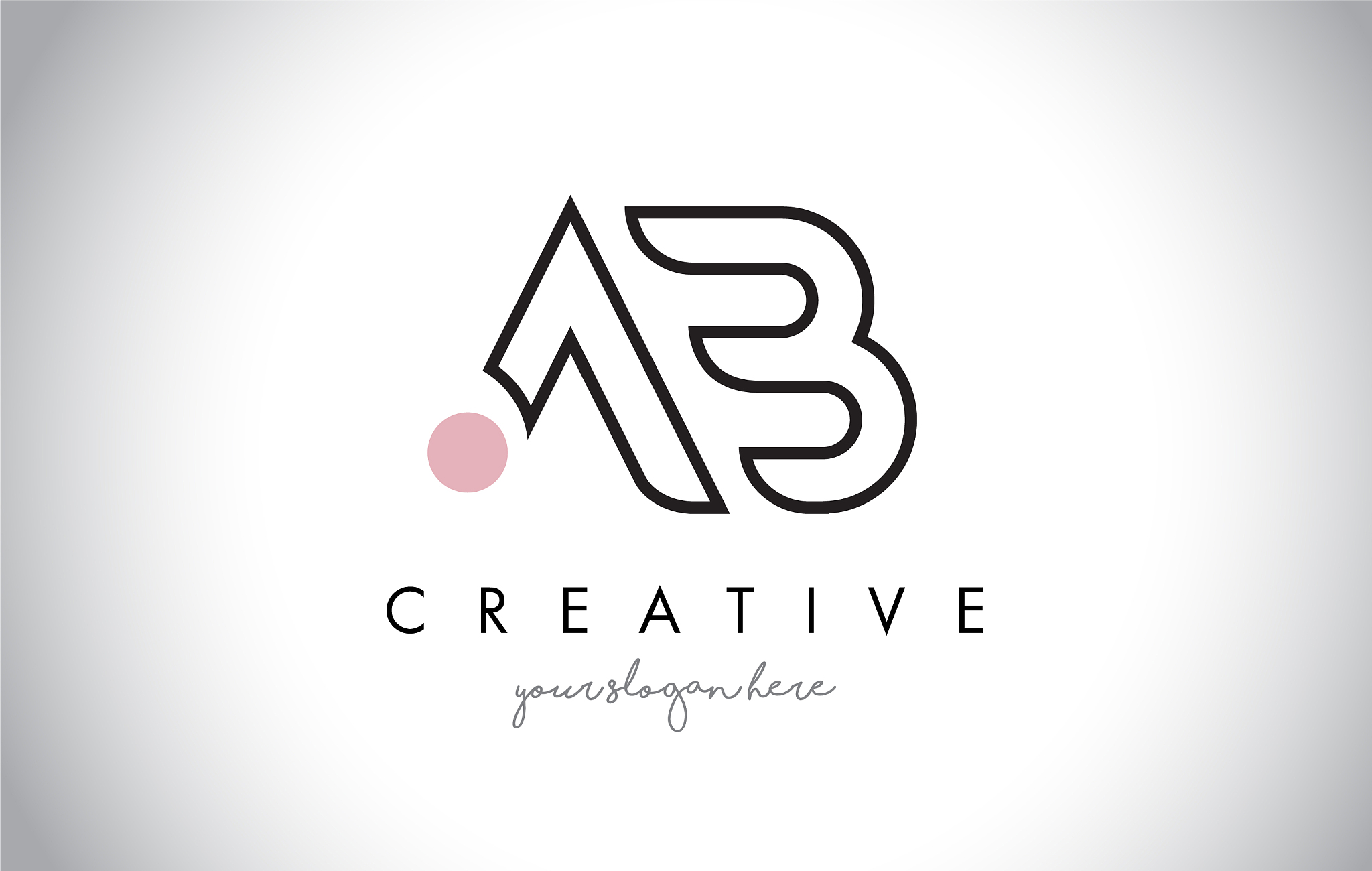 ab letter logo design with creative modern trendy