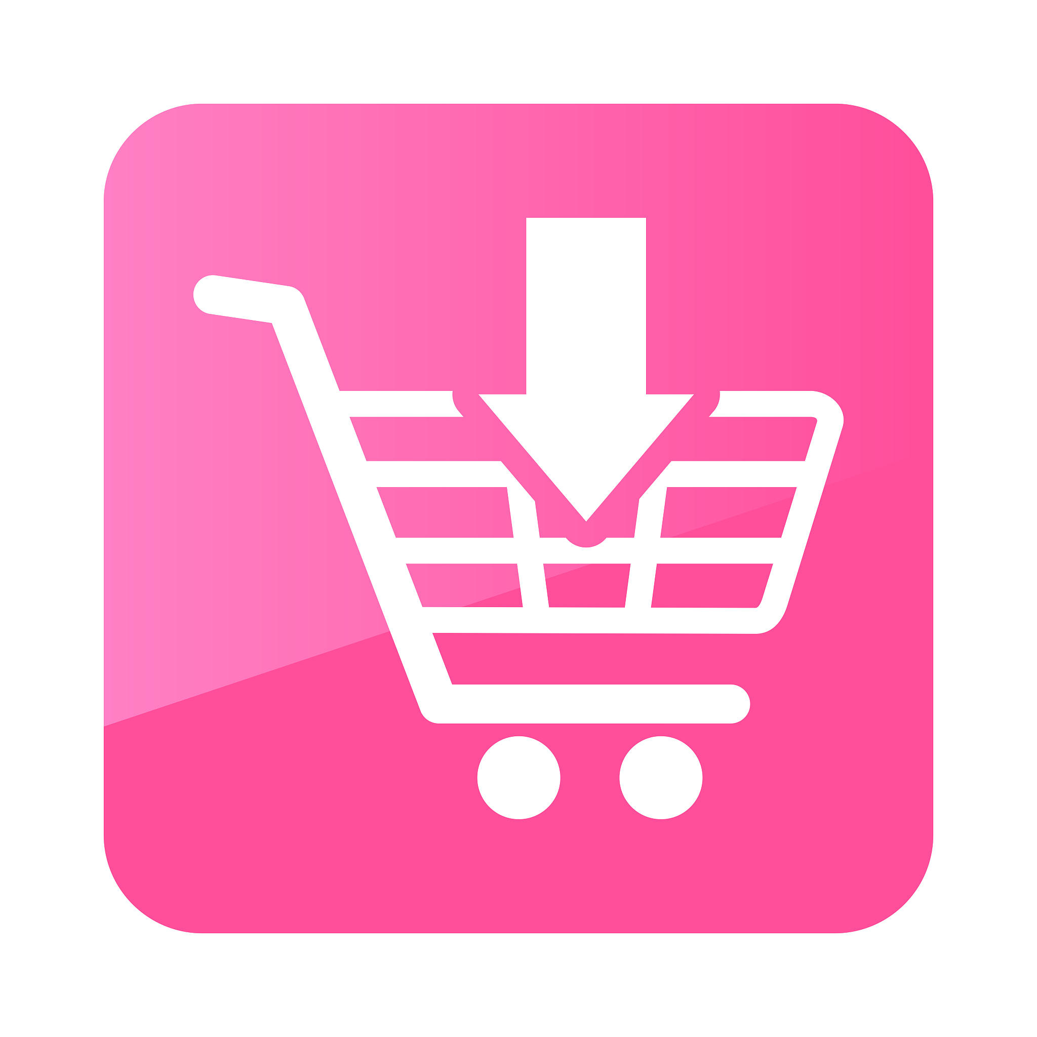 shopping cart with an arrow icon