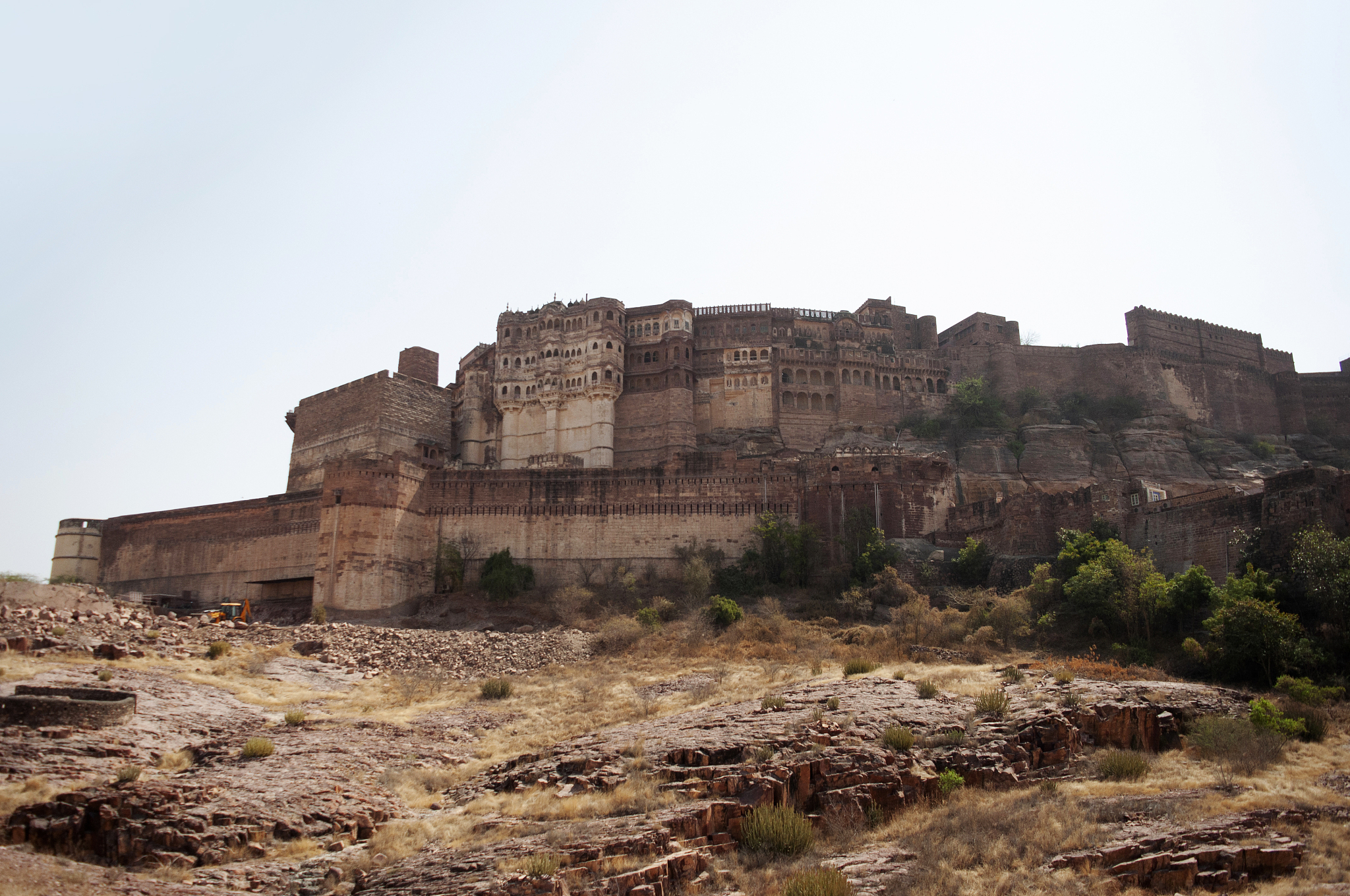 mehrangarh fort exterior. one of the largest forts of india. jod