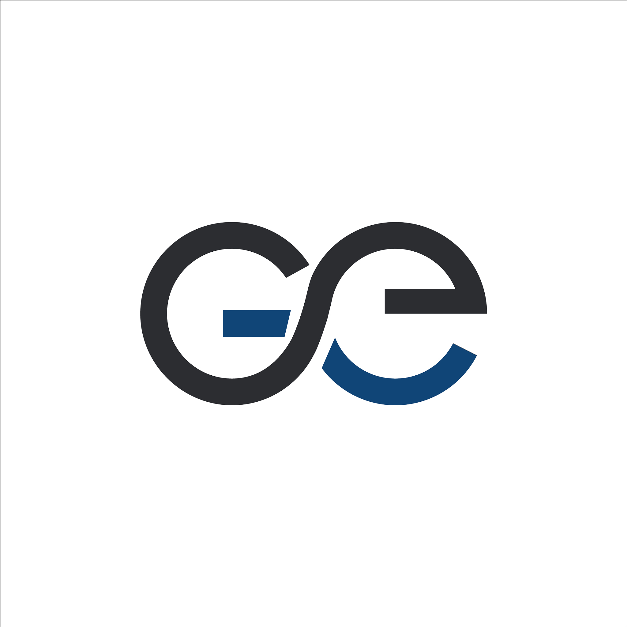 initial letter ge or eg logo design template