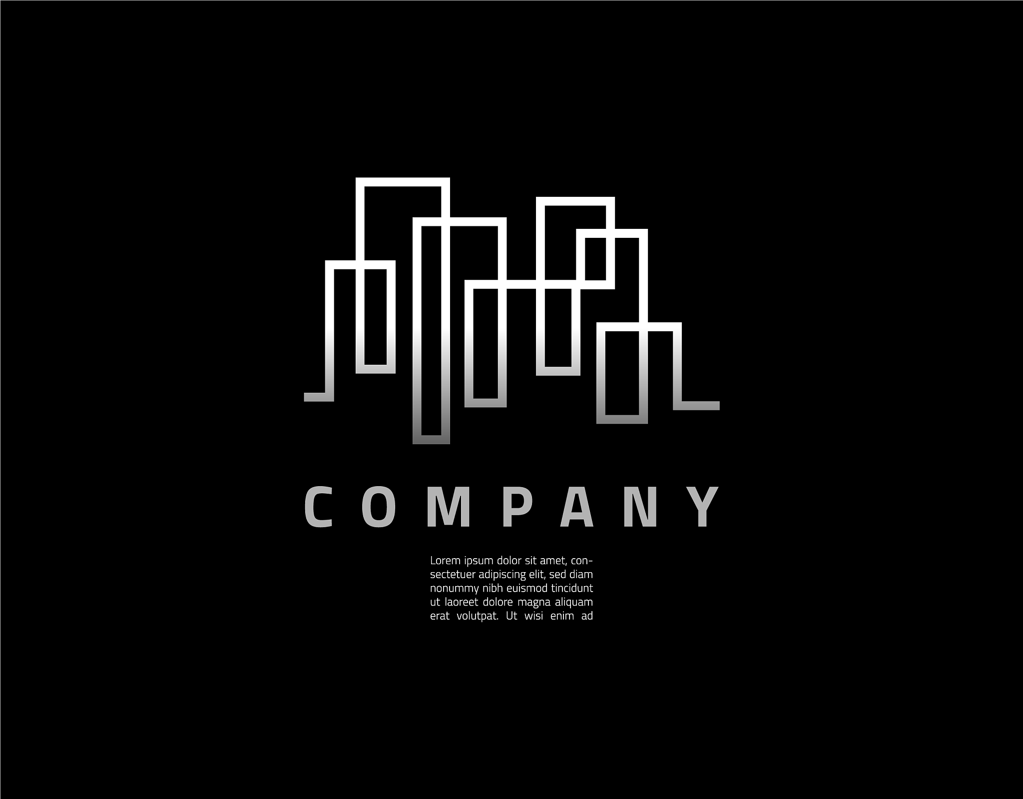 awesome modern and luxury template logo city