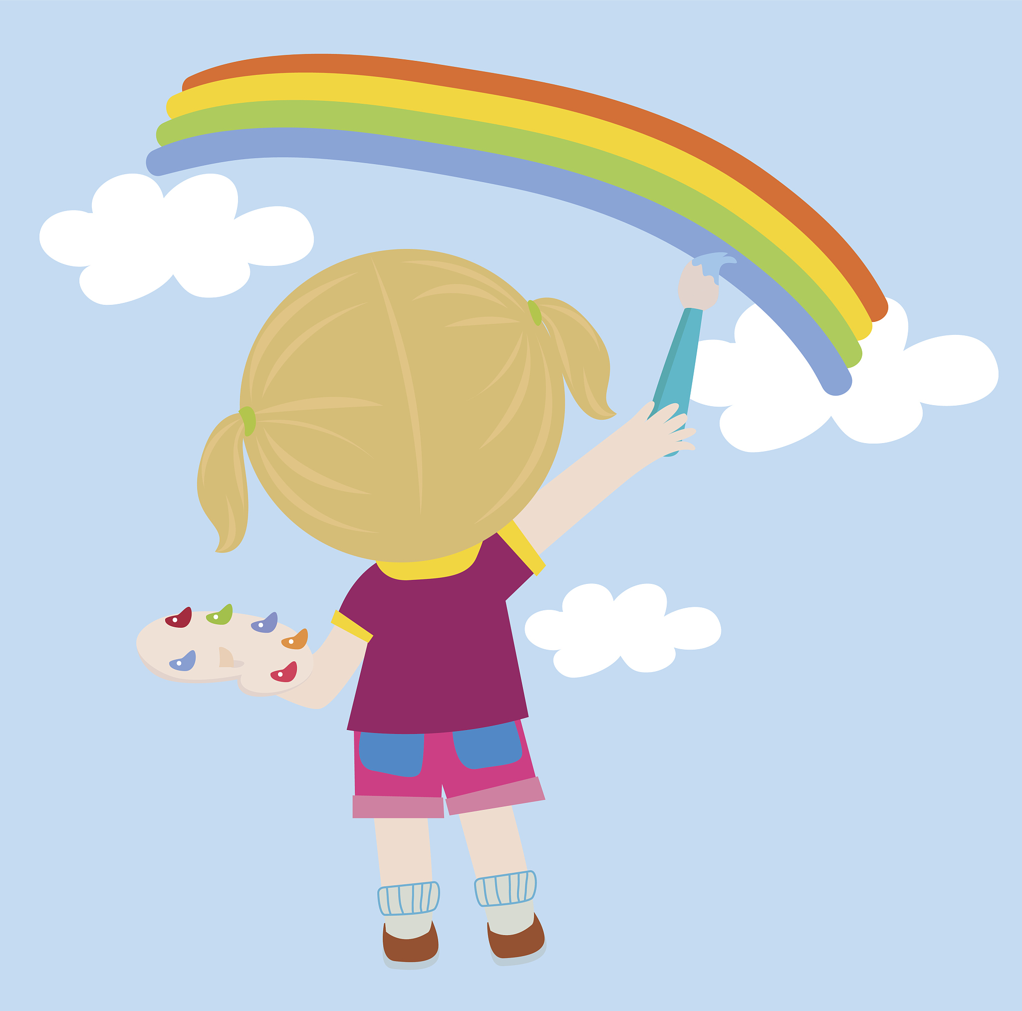 一年级彩虹仿写姐姐