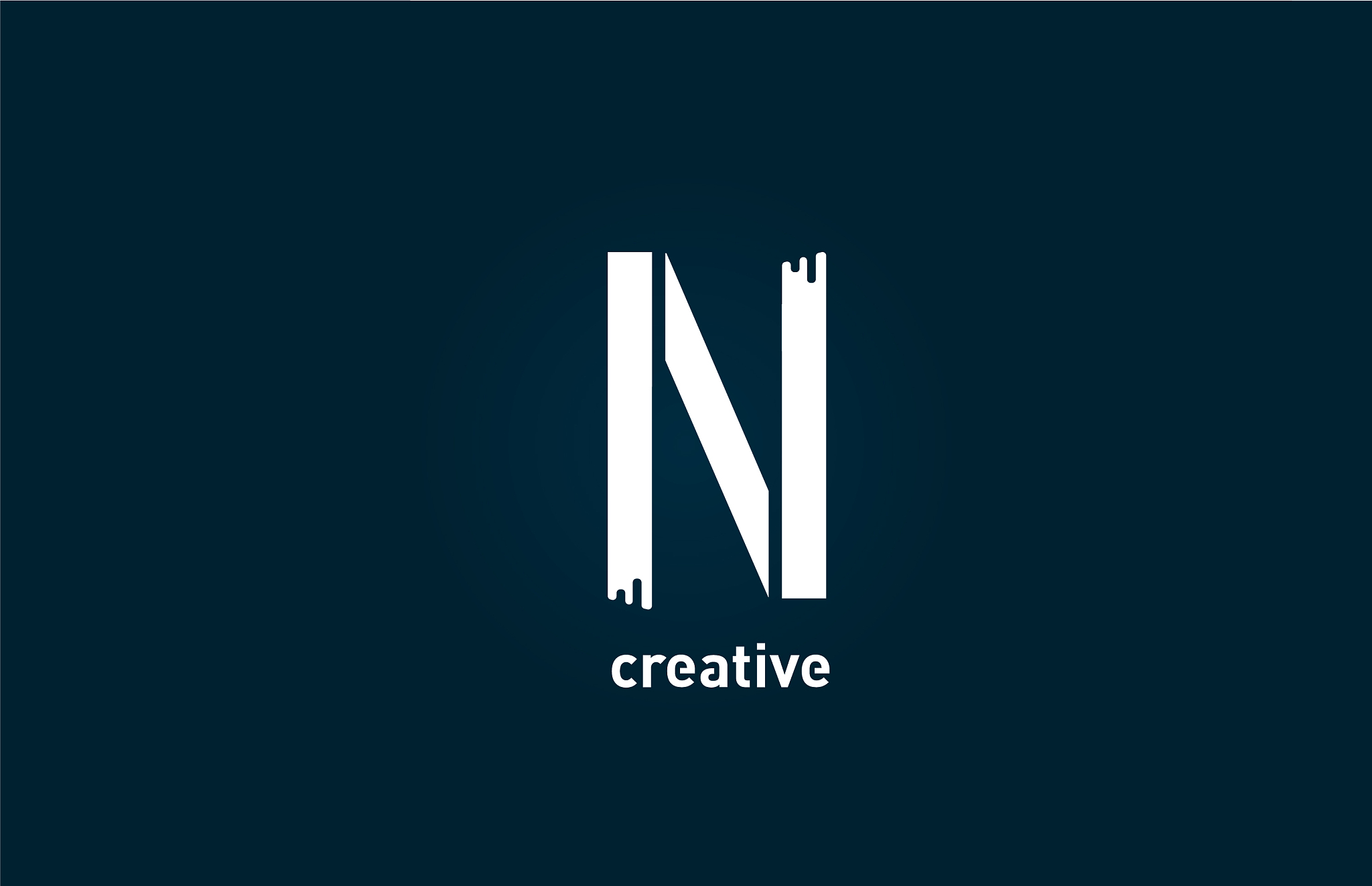 white creative n letter alphabet logo design icon