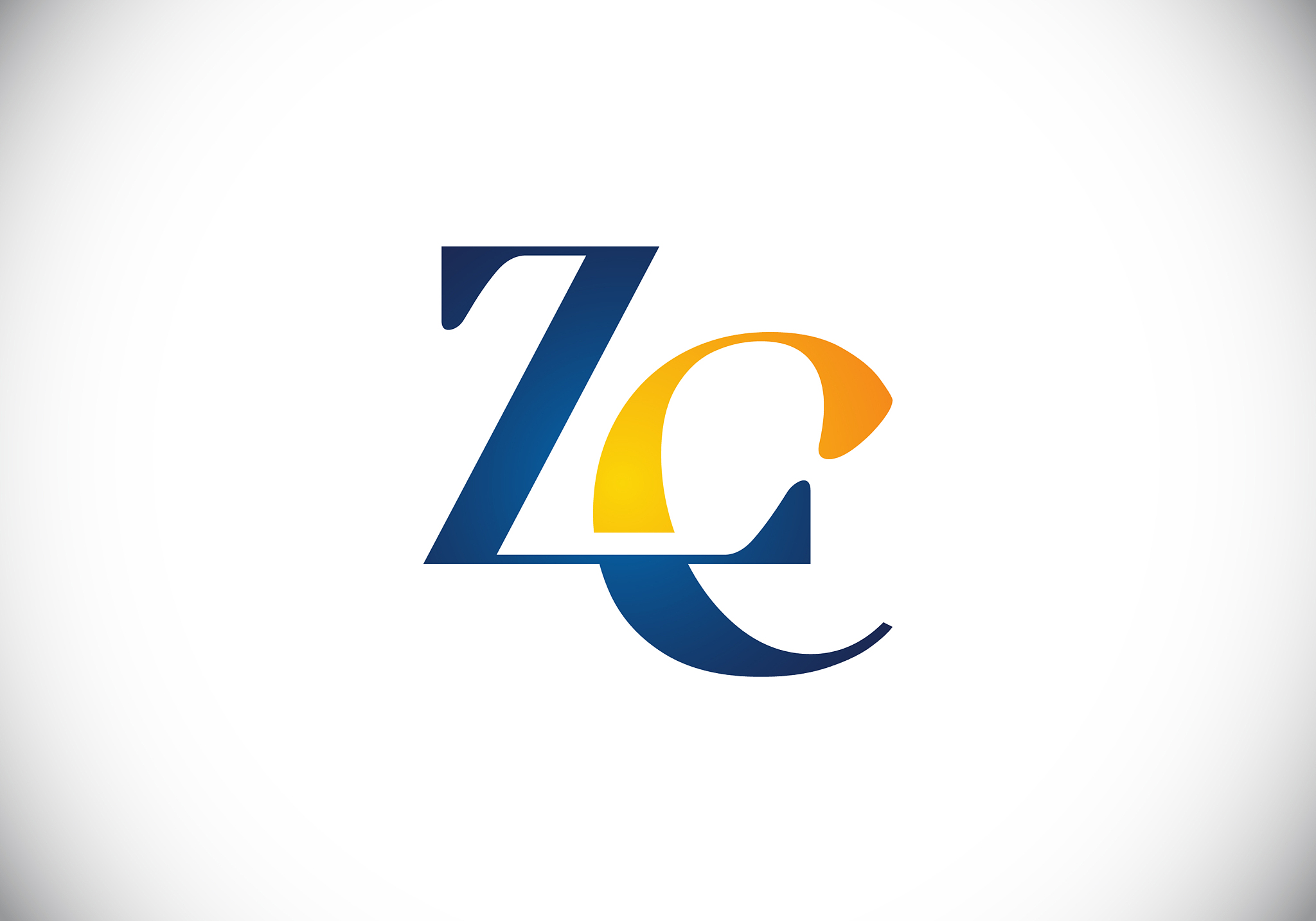 initial monogram letter z c logo design template
