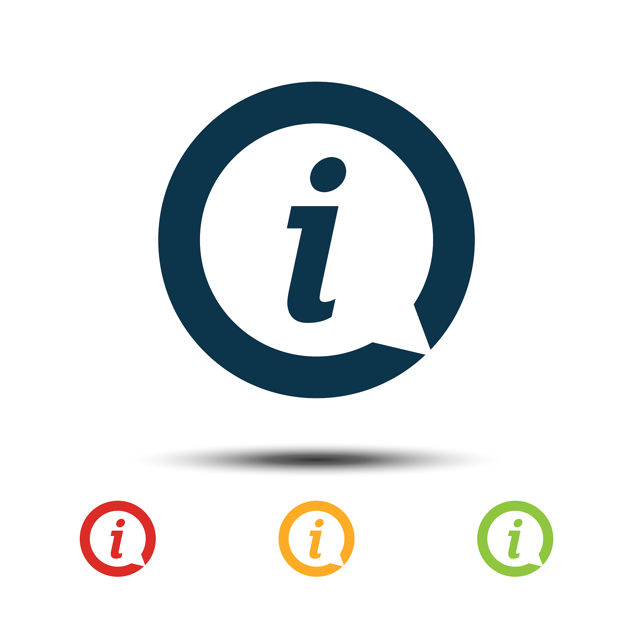 set information square icon vector logo template