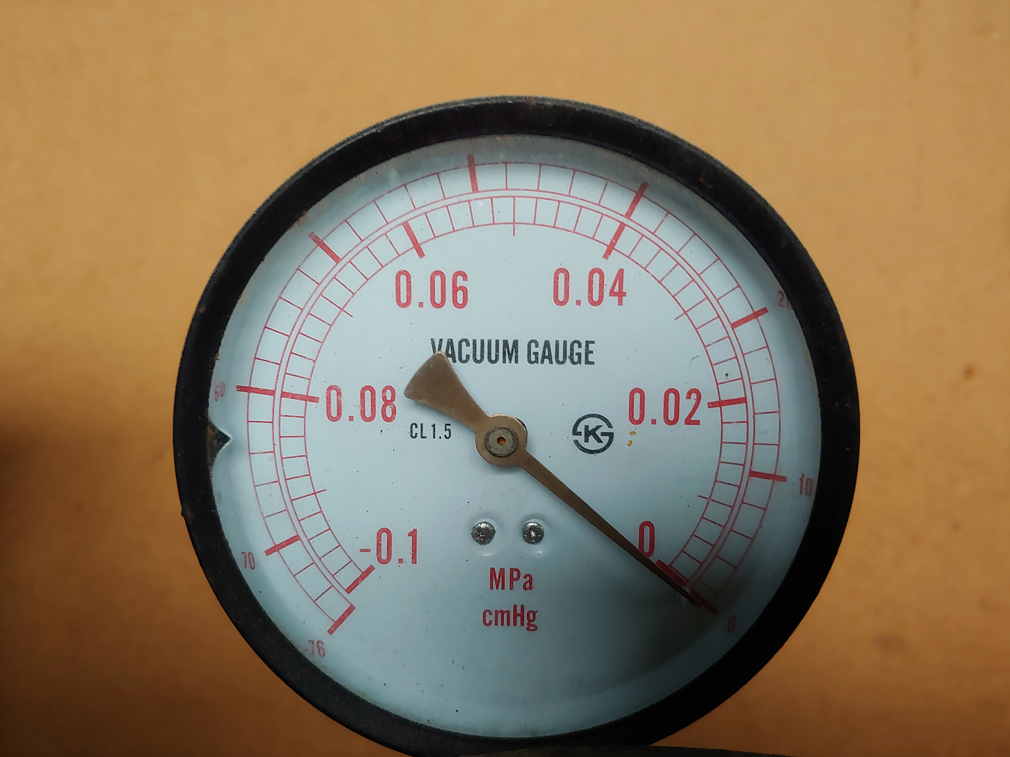 round gas meter in the factory
