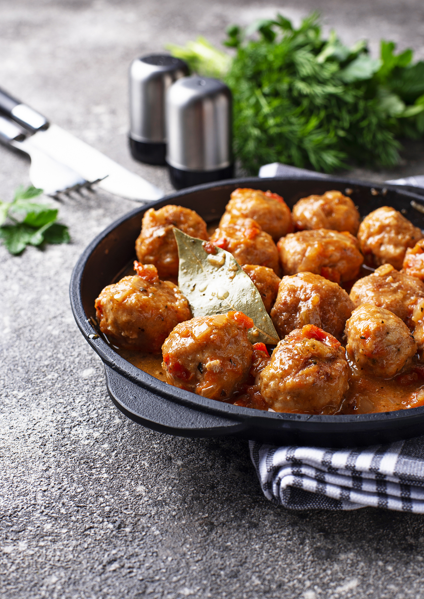 homemade meatballs with tomato sauce