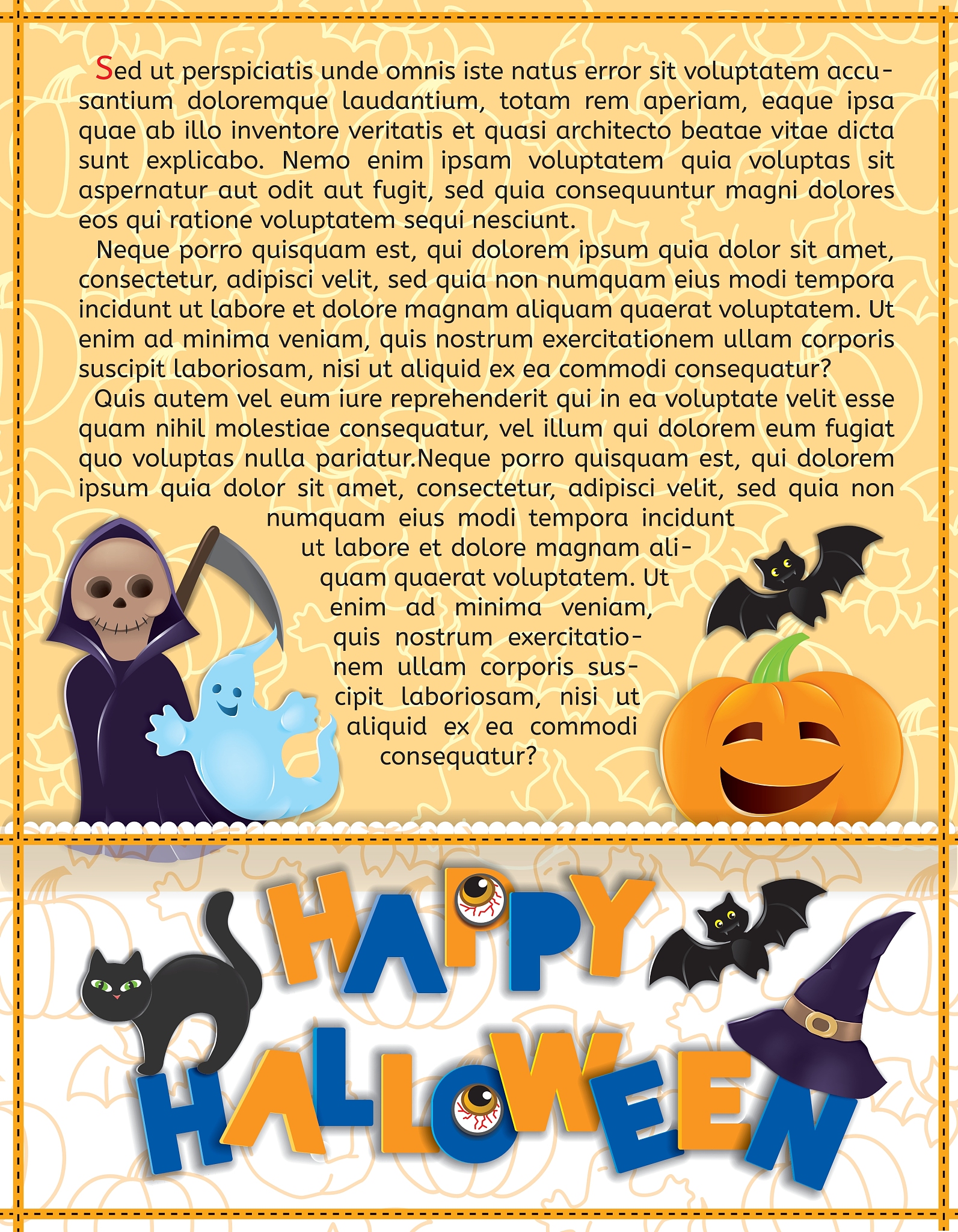 Halloween Handwritten Report: History, Facts, and Spooky Stories