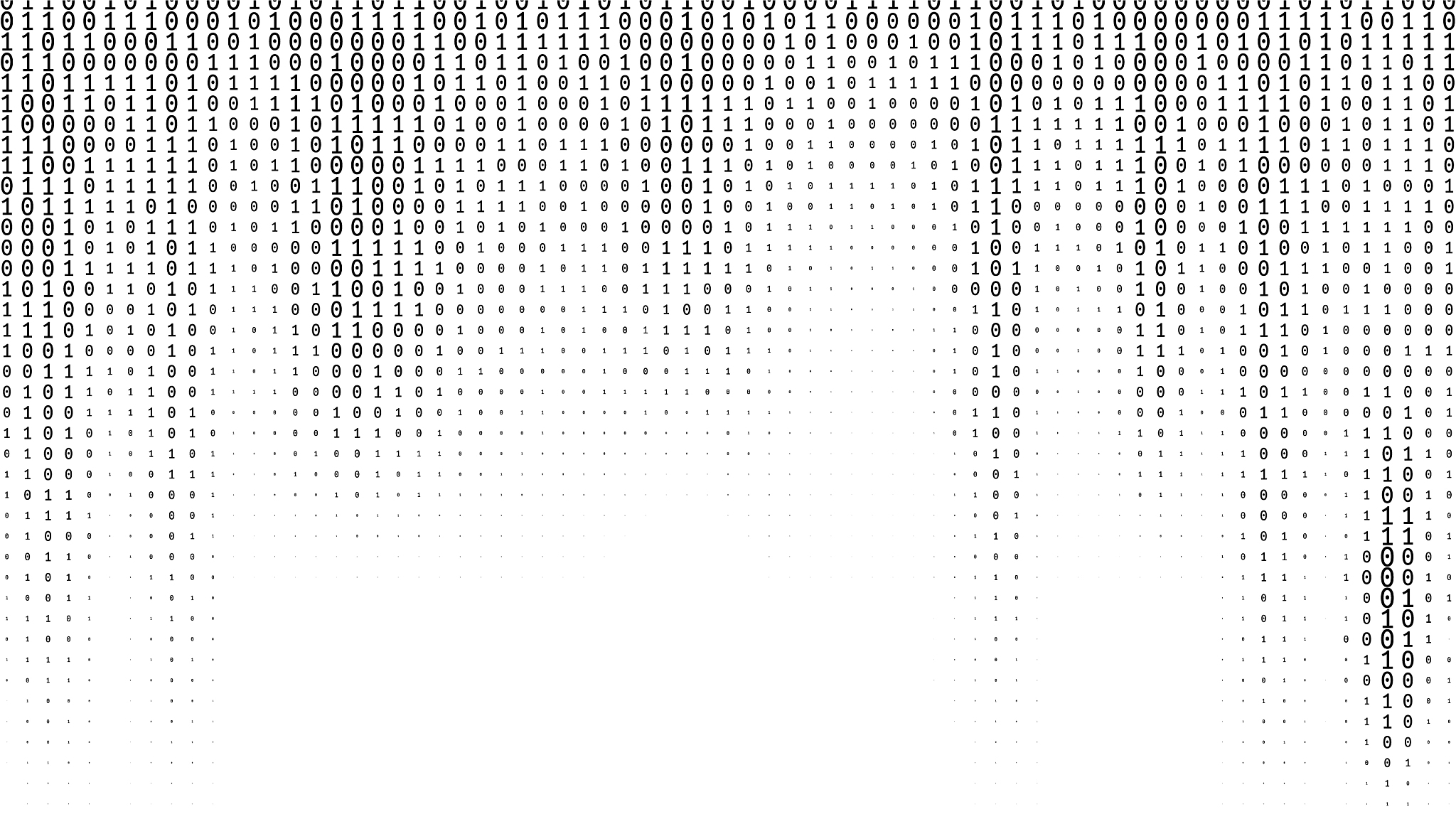 gradient binary code digits background