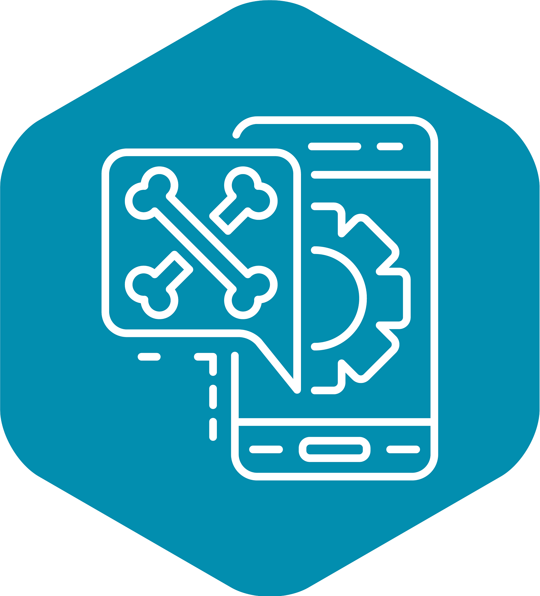 virus smartphone icon outline style