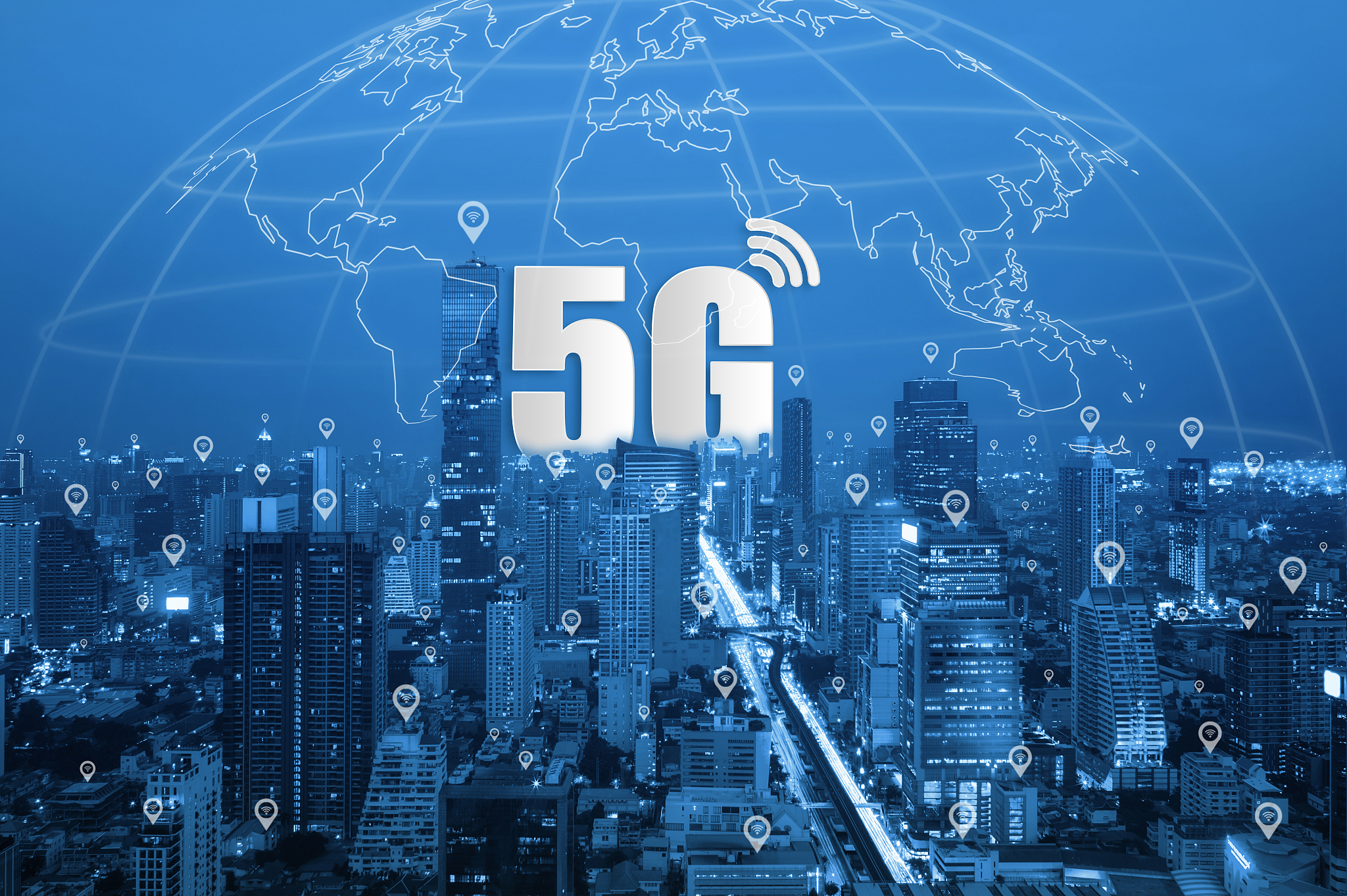 smart city with technology.