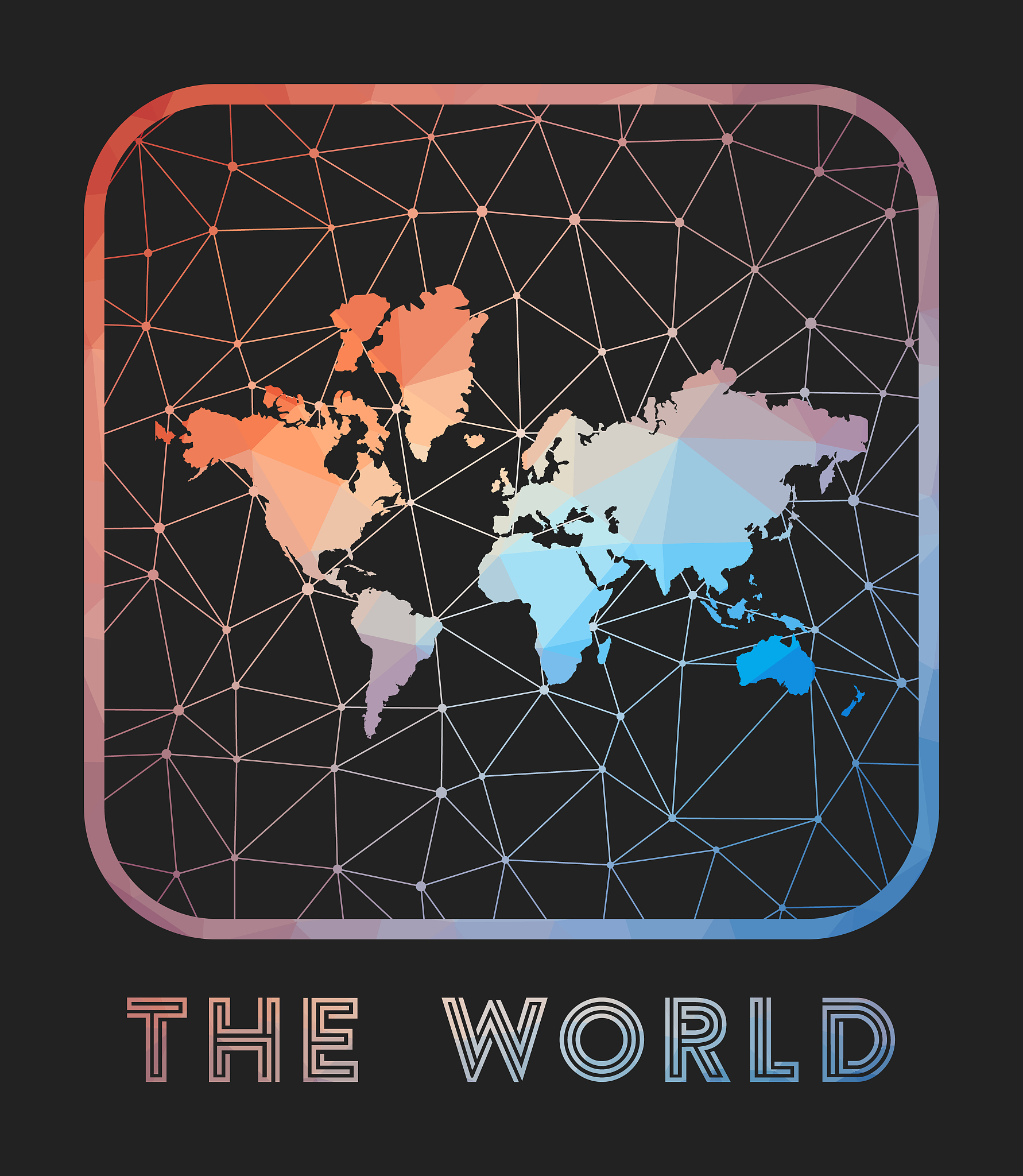 the world map design.