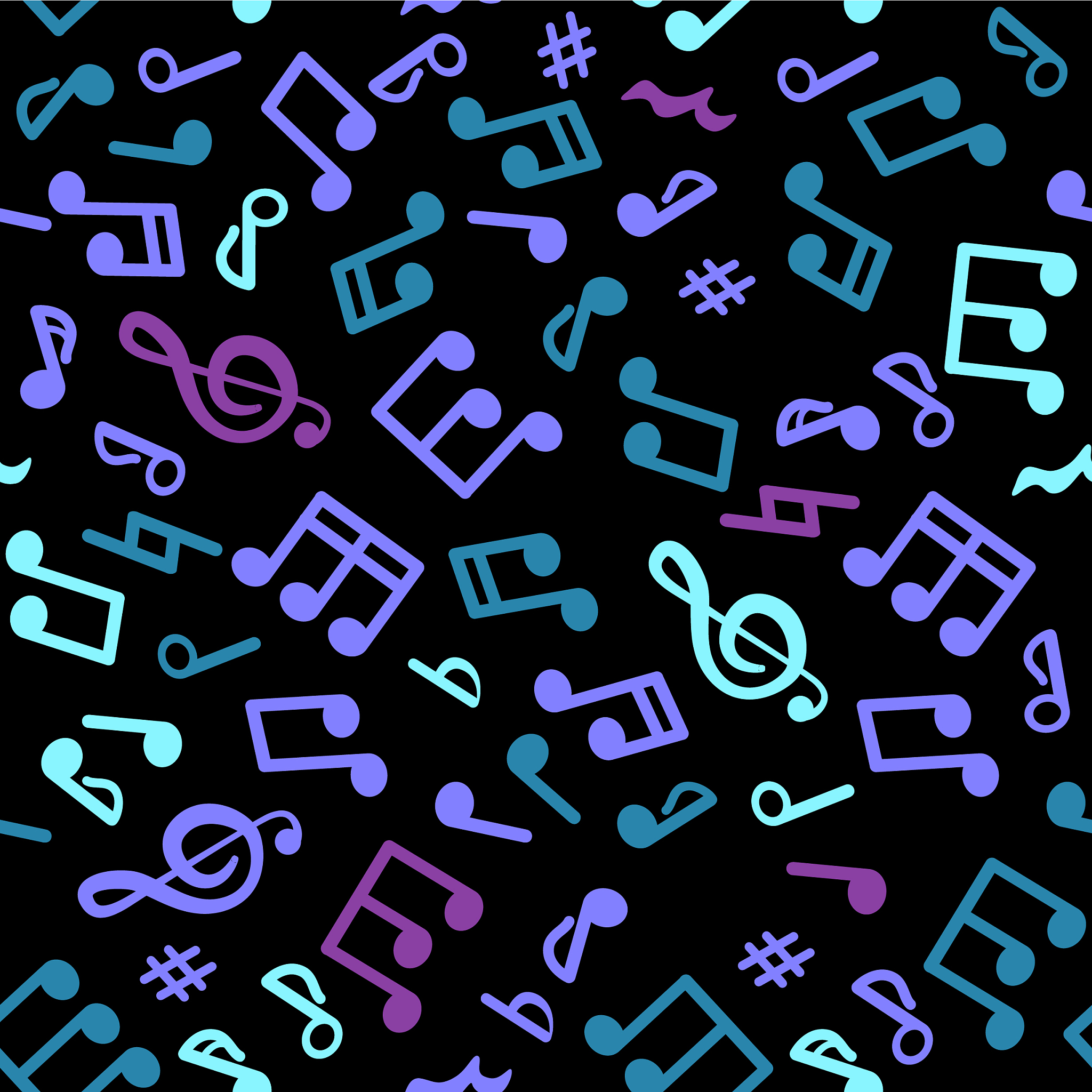 abstract music seamless pattern music notes