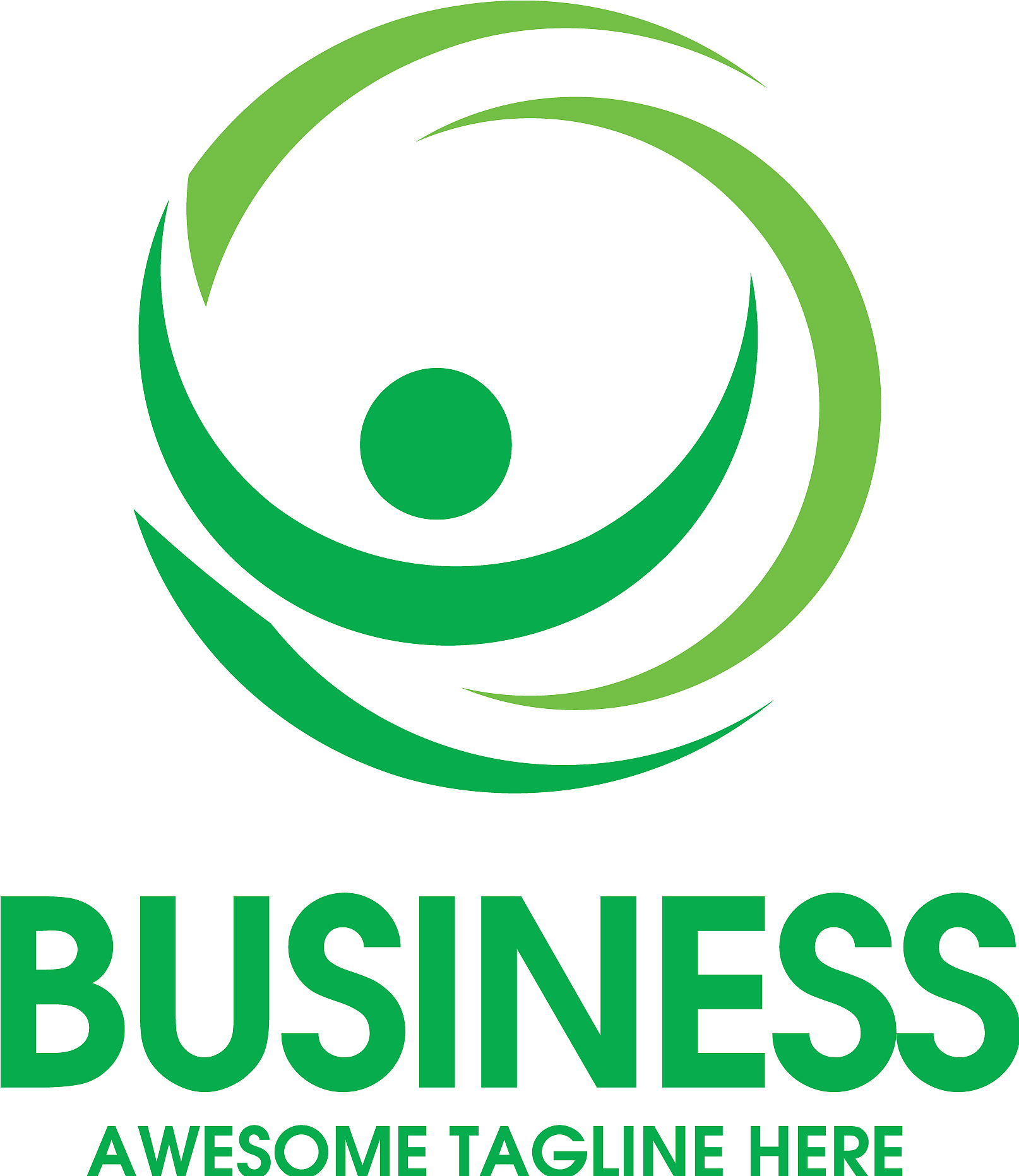 simple human with circle logo
