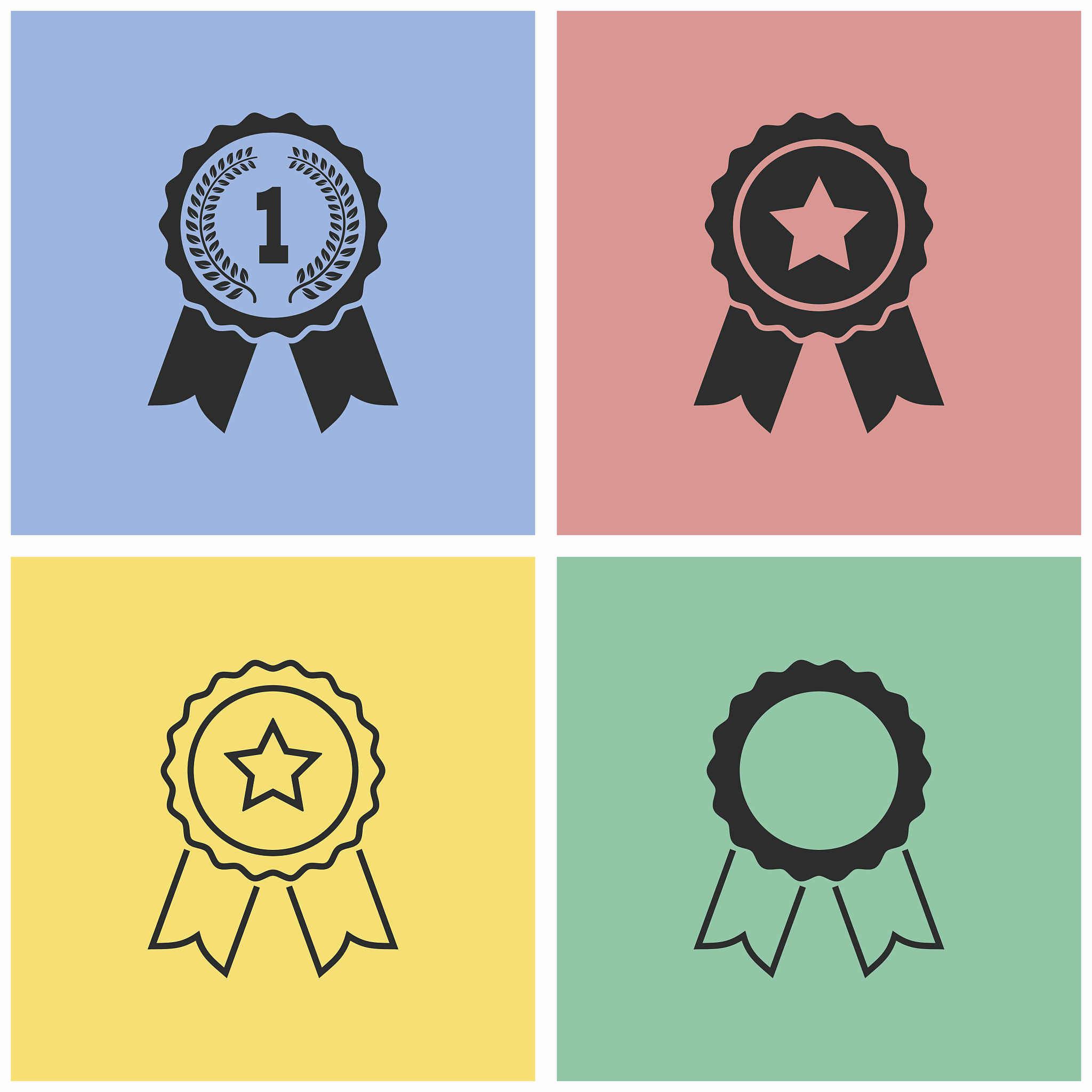 award icon set.