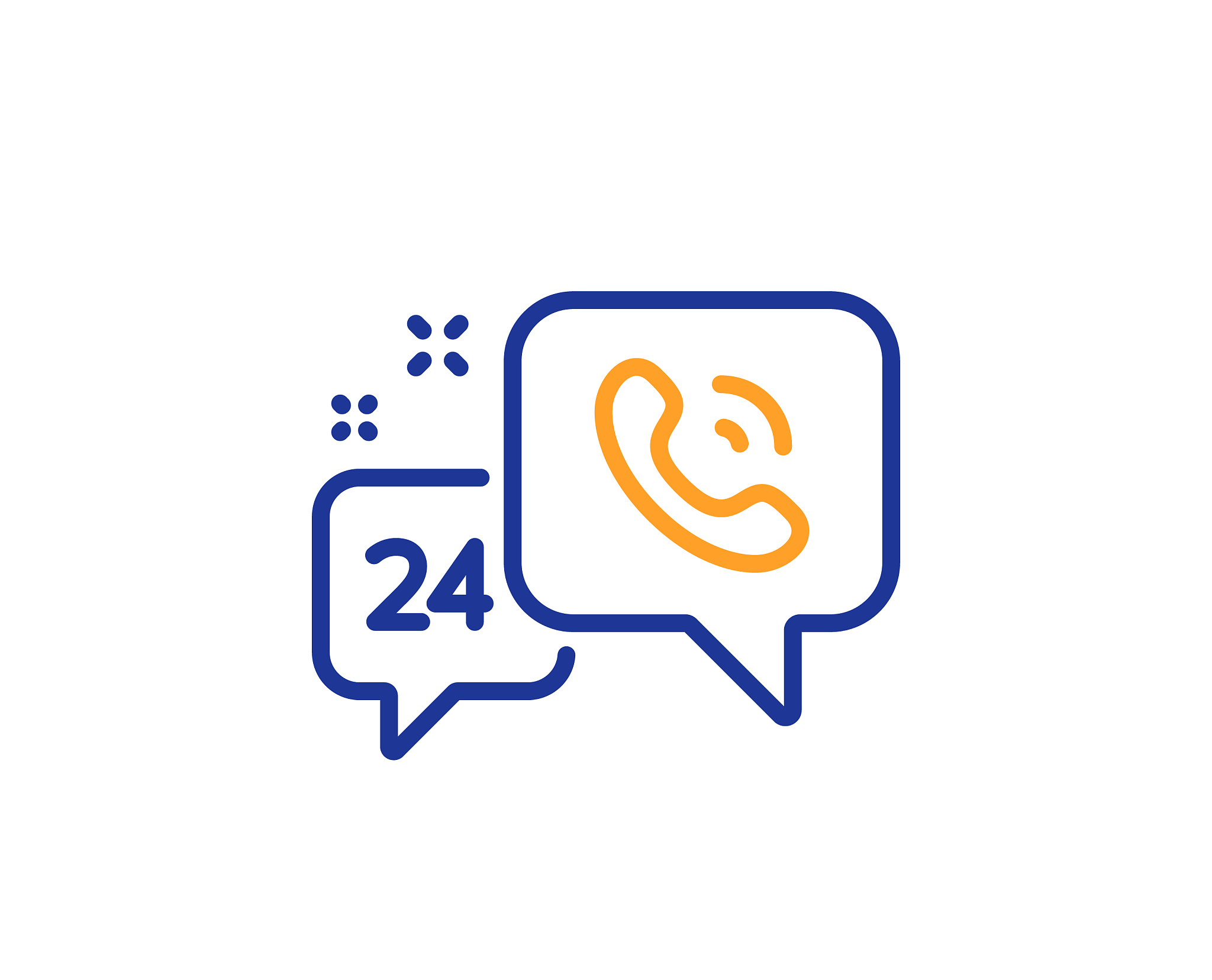 24 hour service line icon call support sign