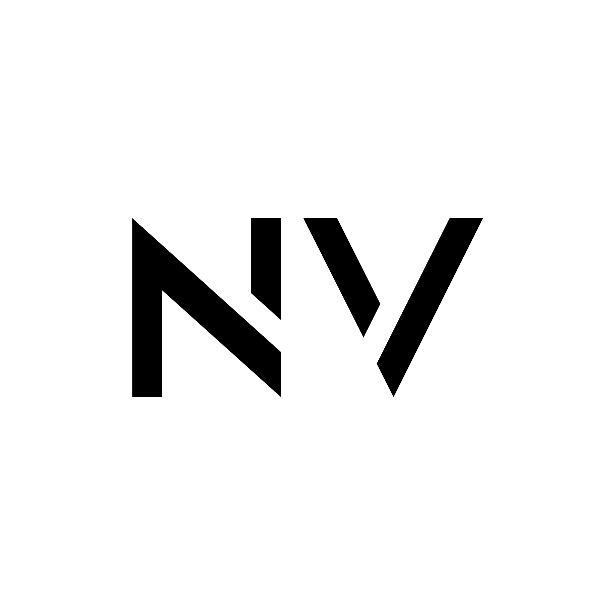initial letter nv logo design template creative