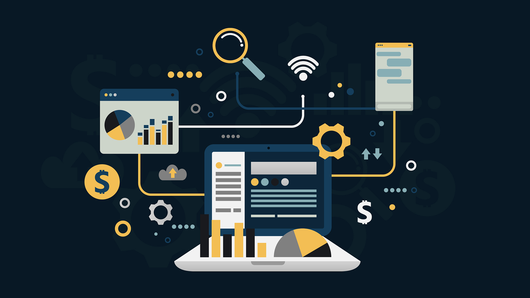 online business social network financial analysis